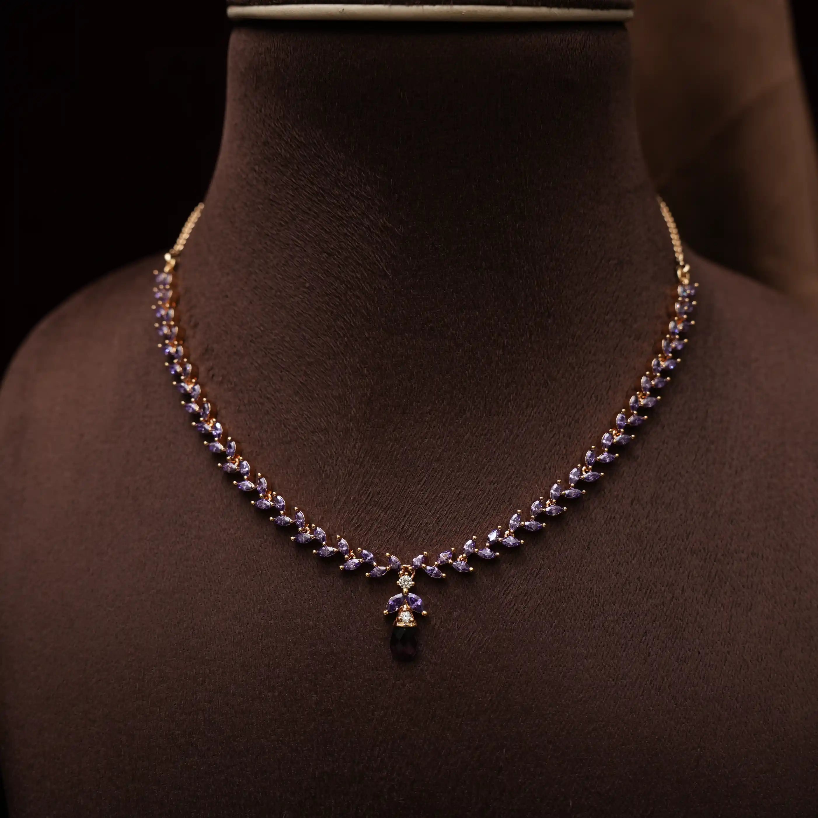 Sakti Zircon Necklace - Amethyst Purple