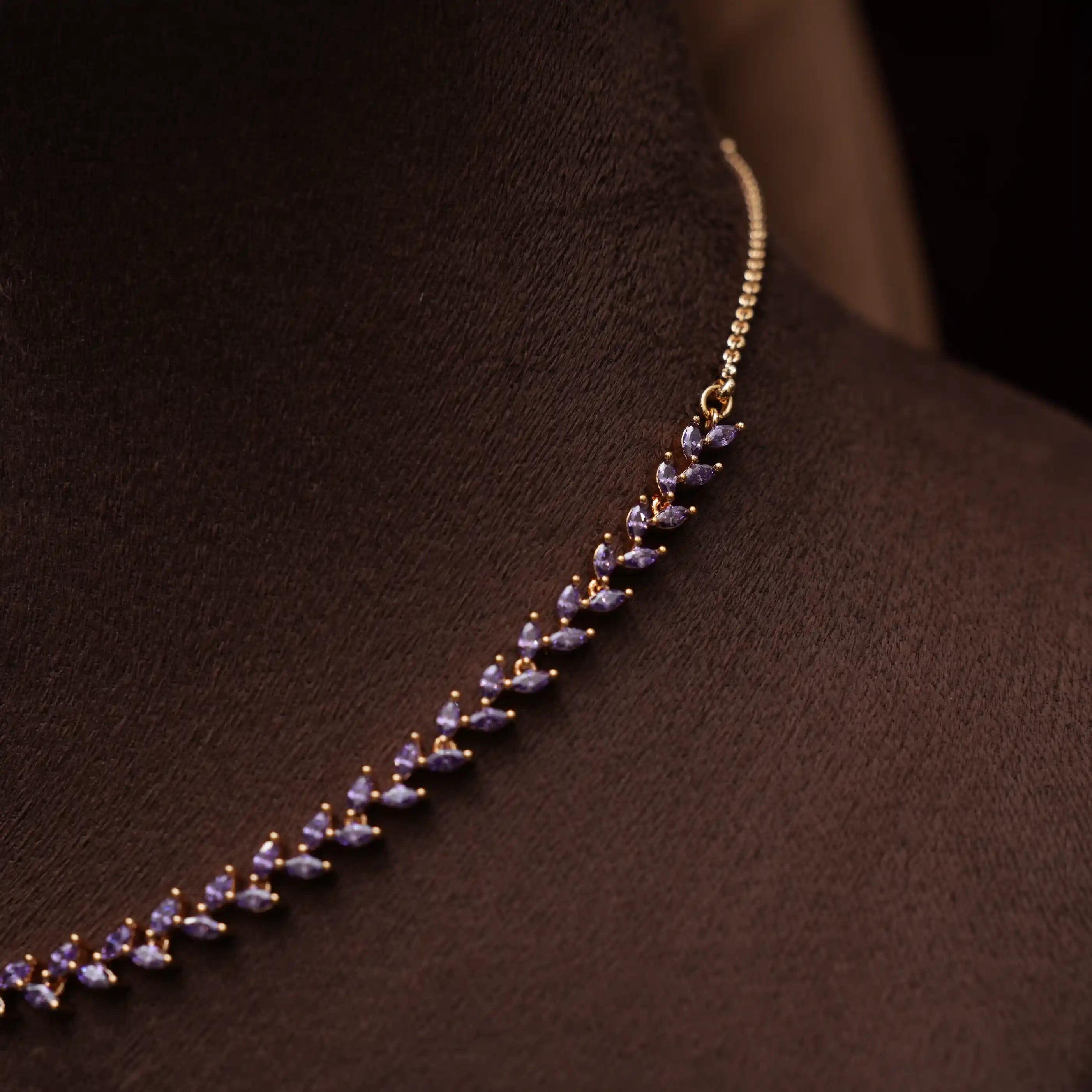 Sakti Zircon Necklace - Amethyst Purple
