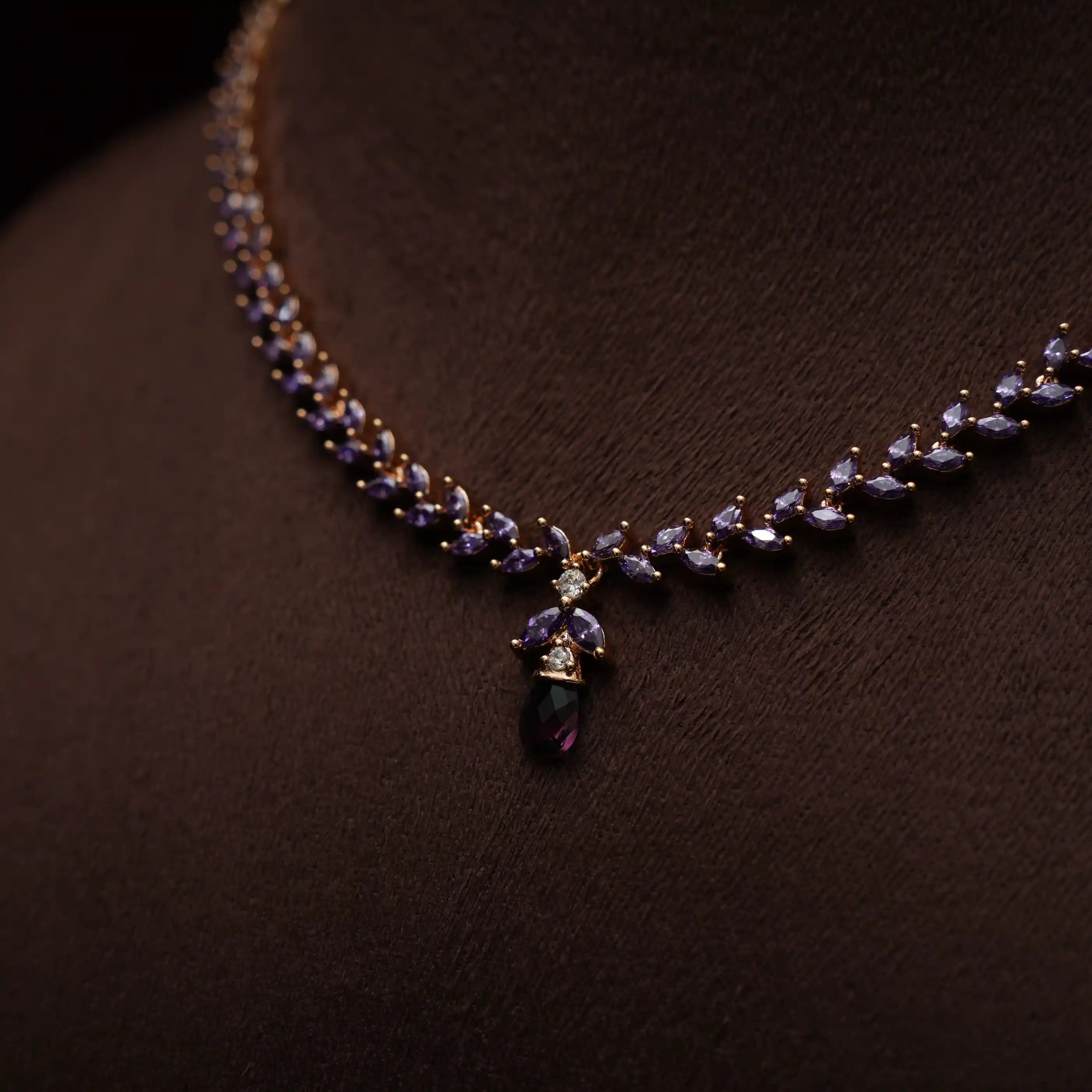 Sakti Zircon Necklace - Amethyst Purple