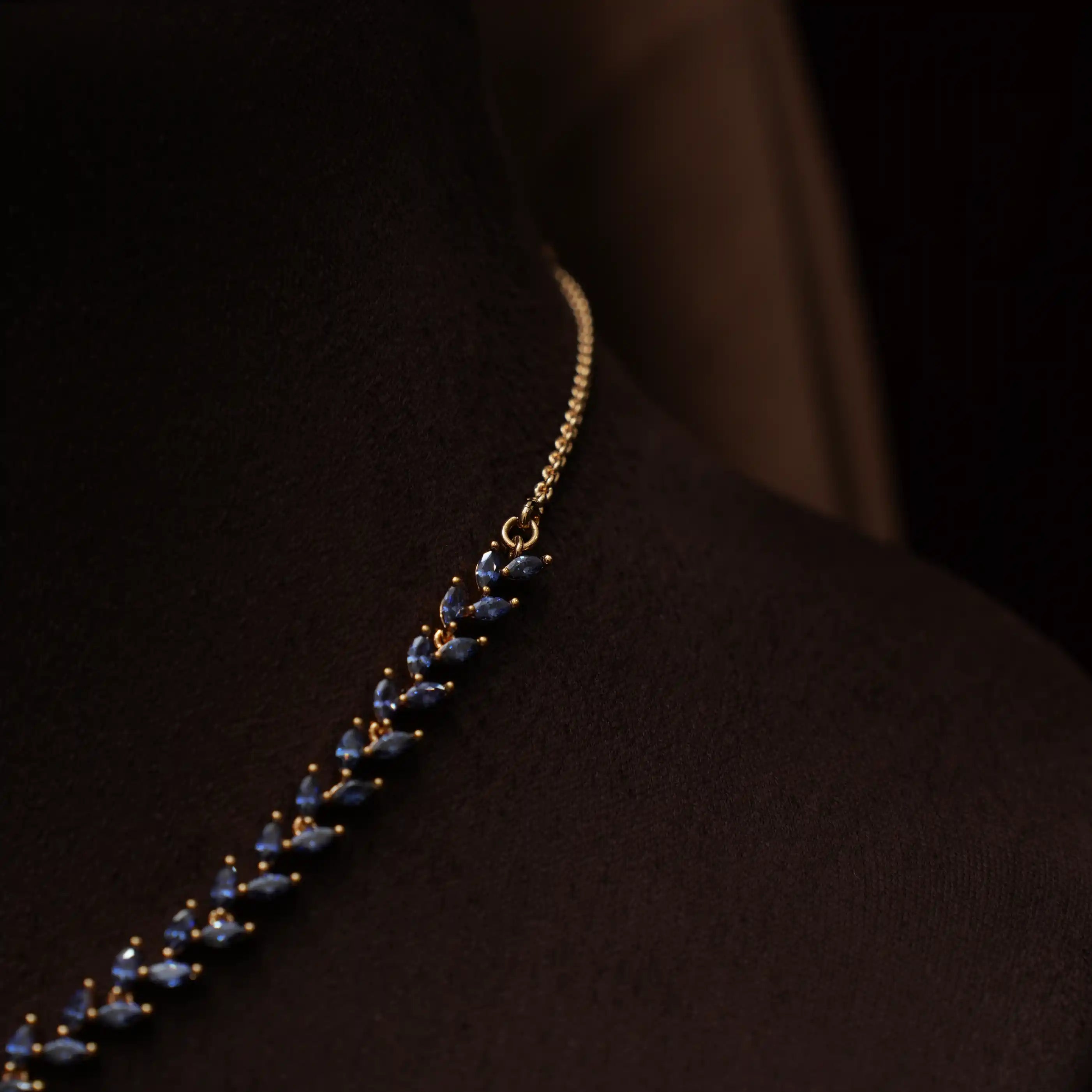 Sakti Zircon Necklace - Blue