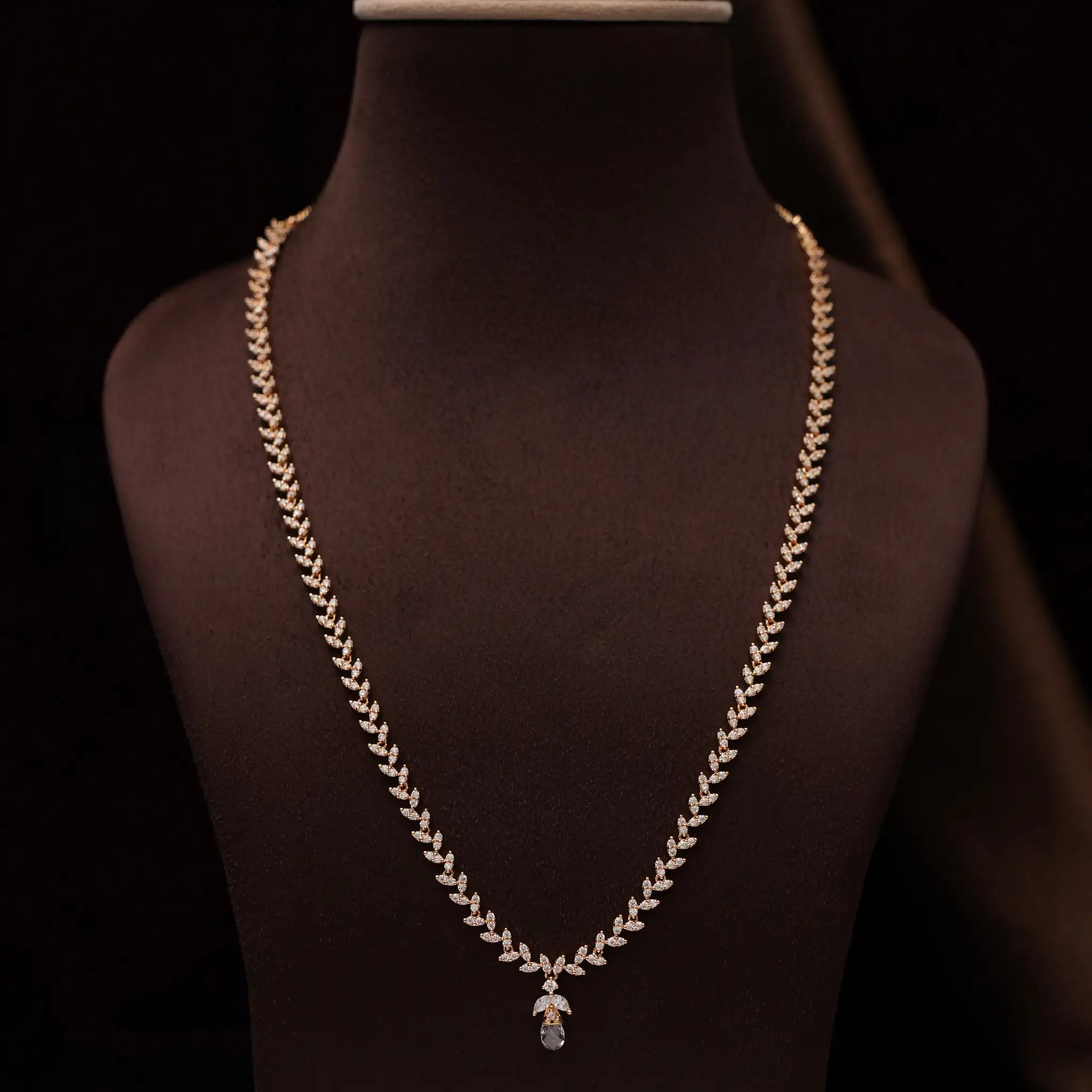 Sakti Zircon Necklace -  Long White