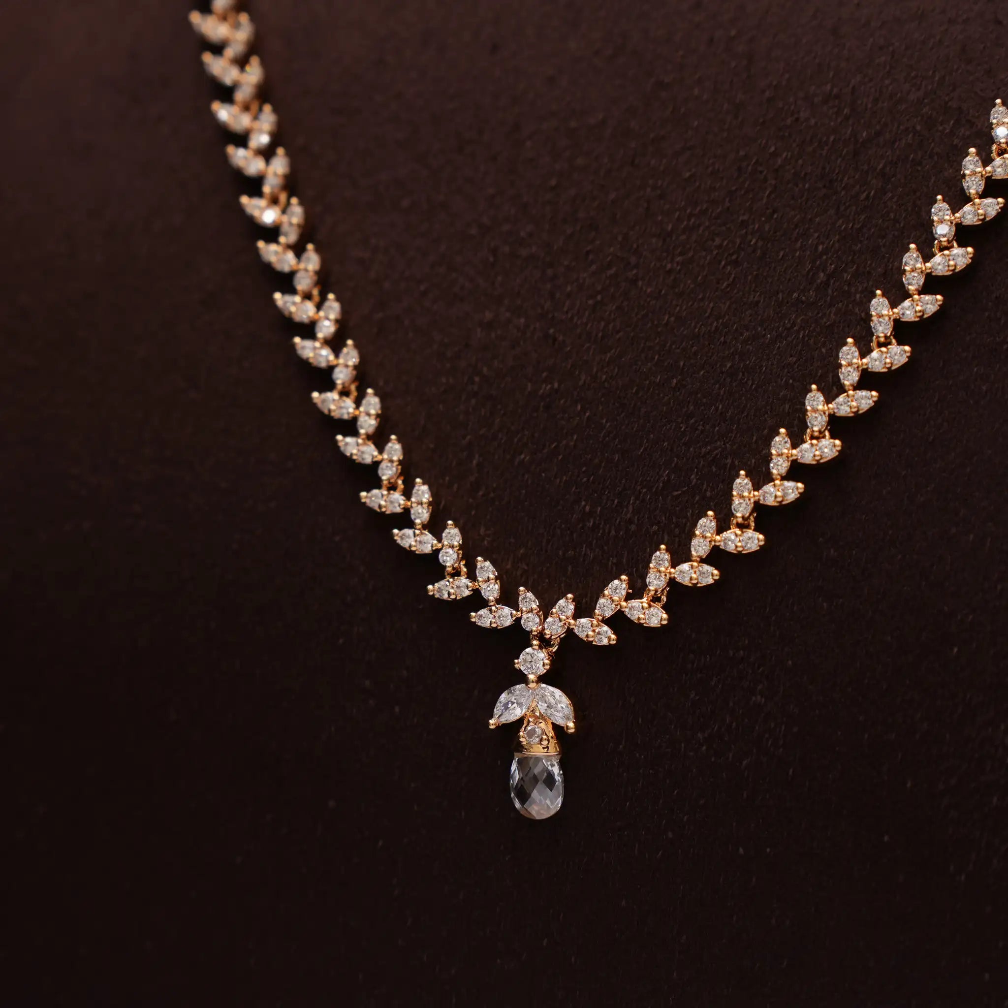 Sakti Zircon Necklace -  Long White