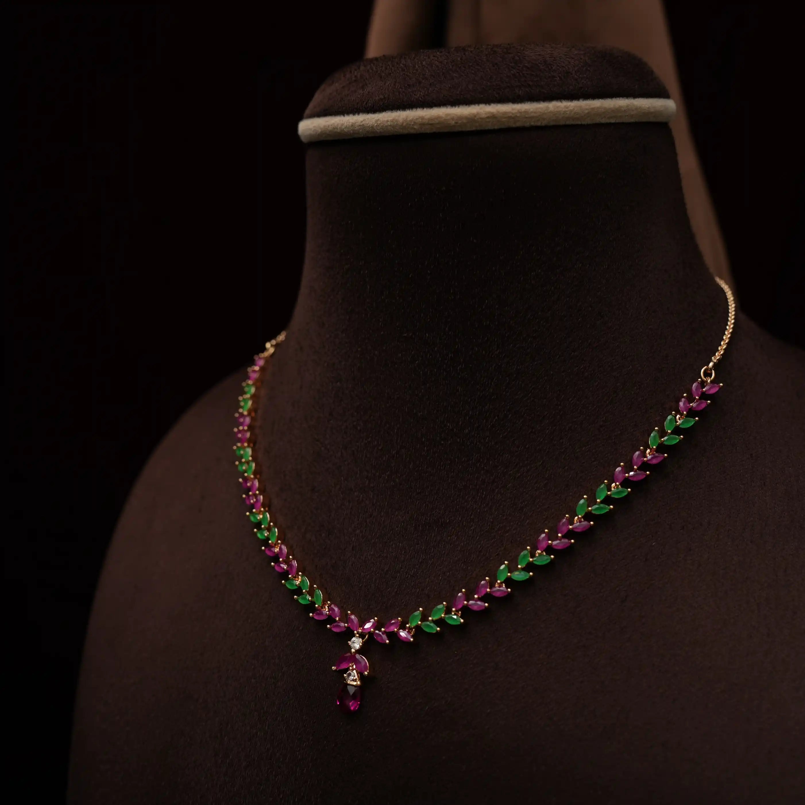 Sakti Zircon Necklace - Multicolor