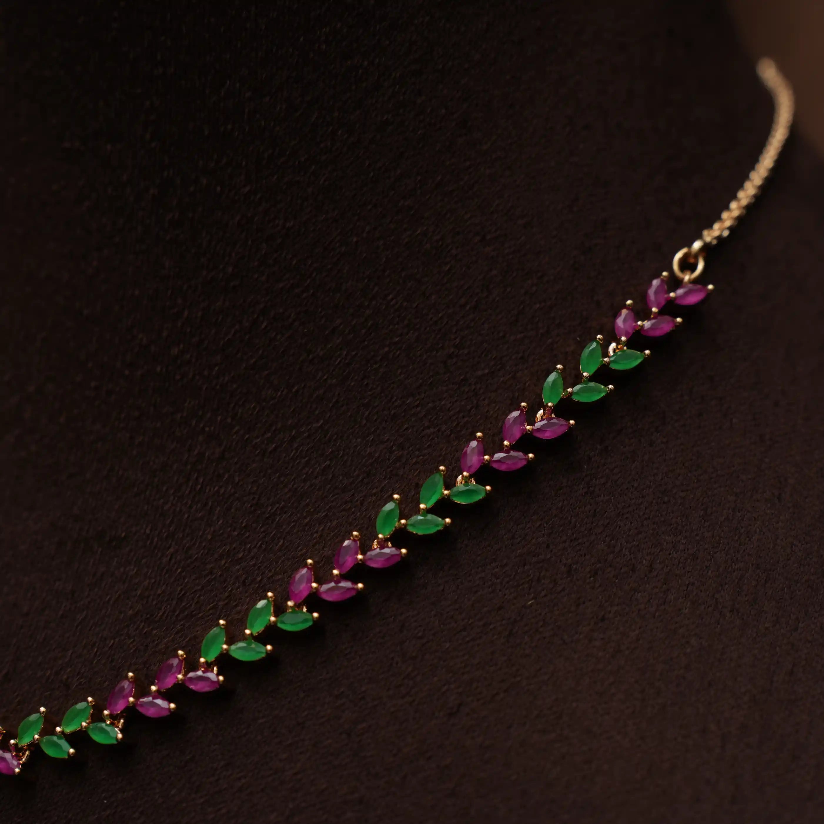 Sakti Zircon Necklace - Multicolor
