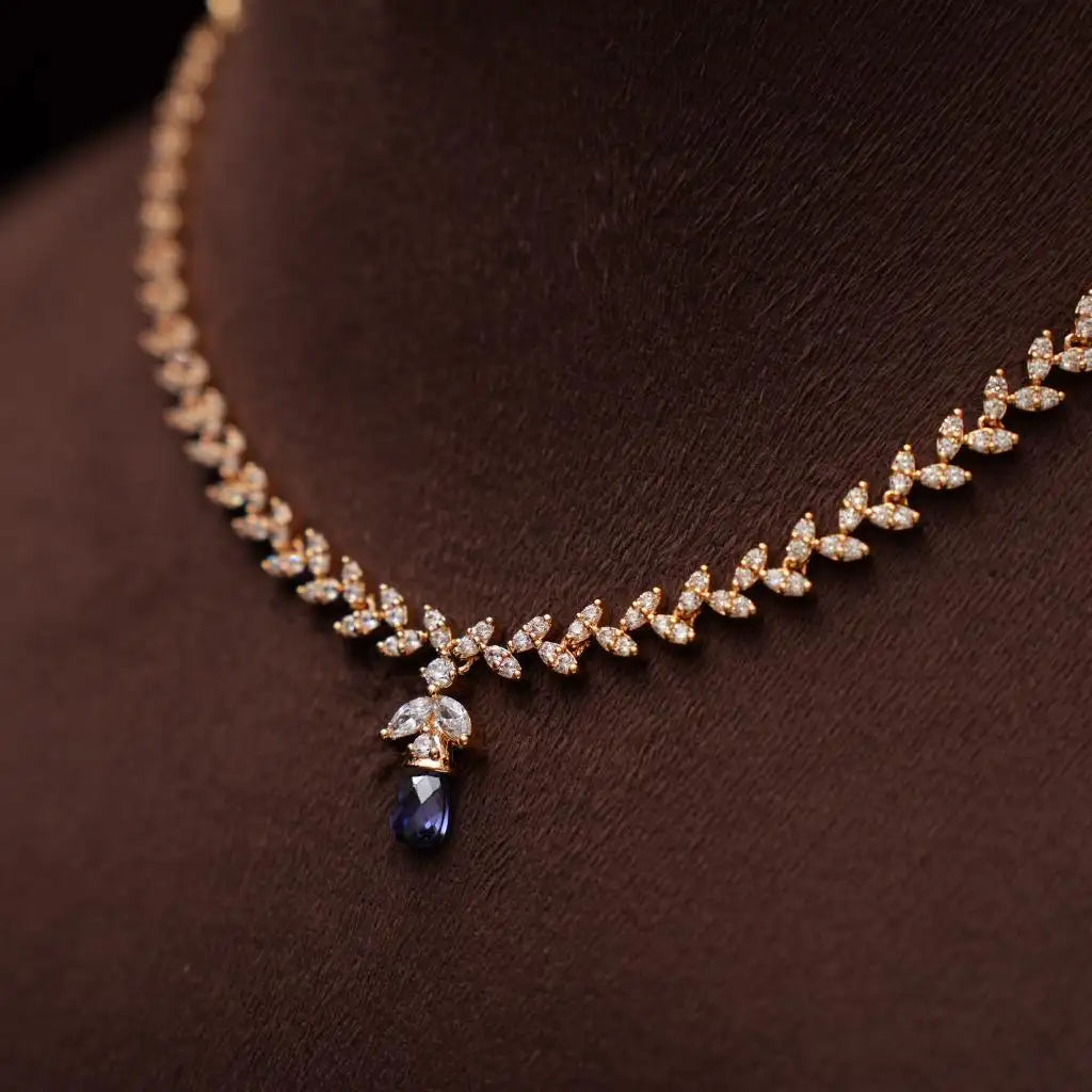 Sakti Zircon Necklace - Purple