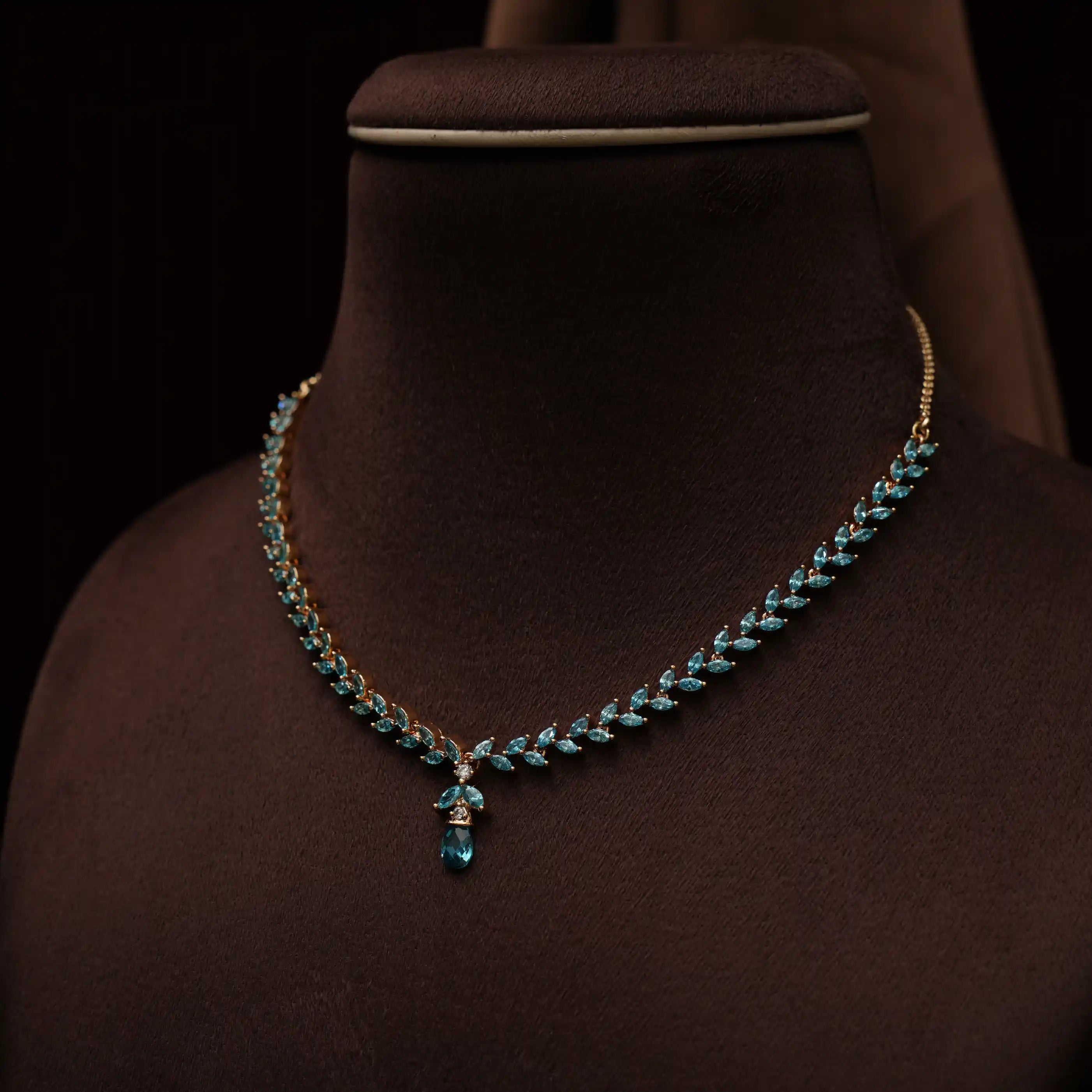 Sakti Zircon Necklace - Turquoise