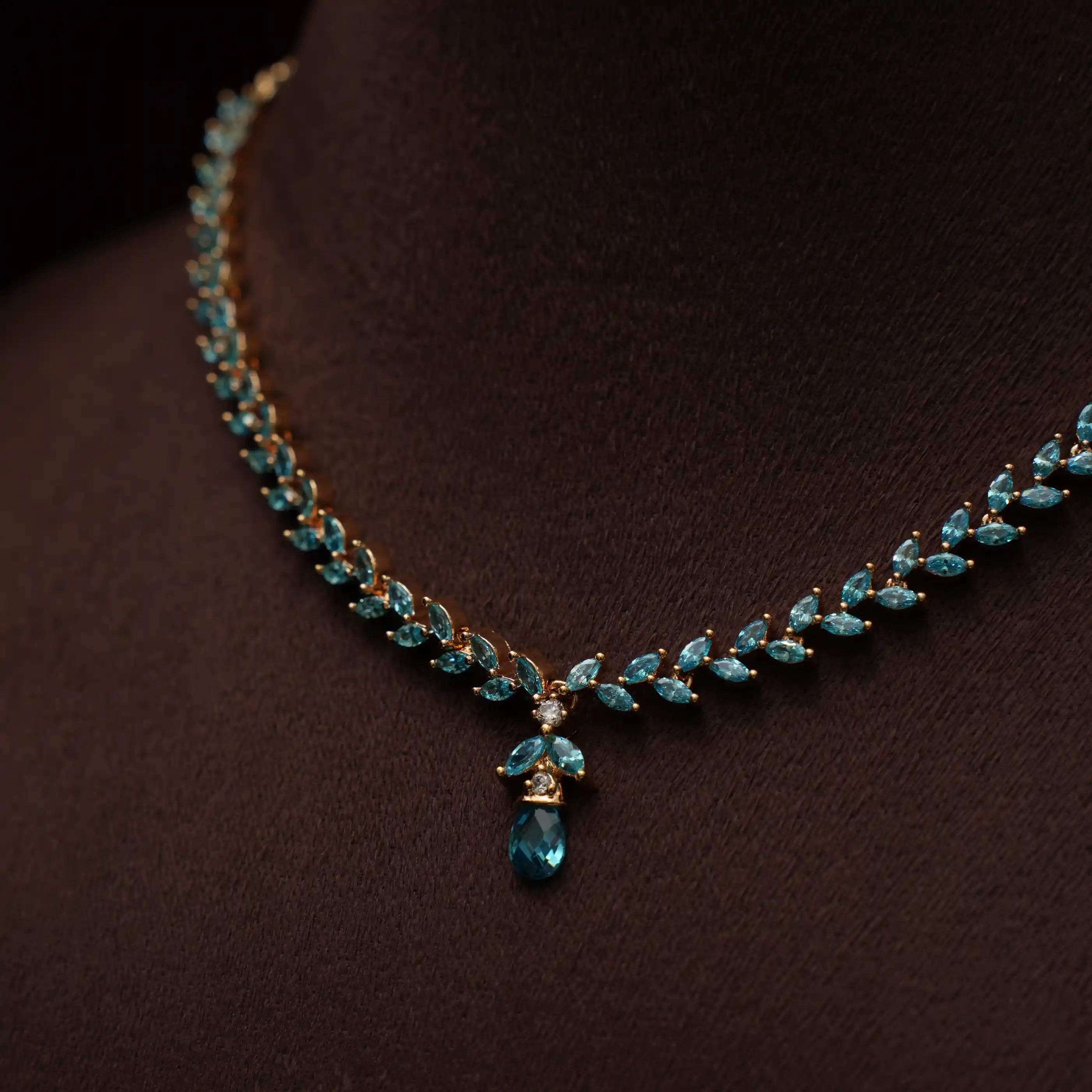 Sakti Zircon Necklace - Turquoise
