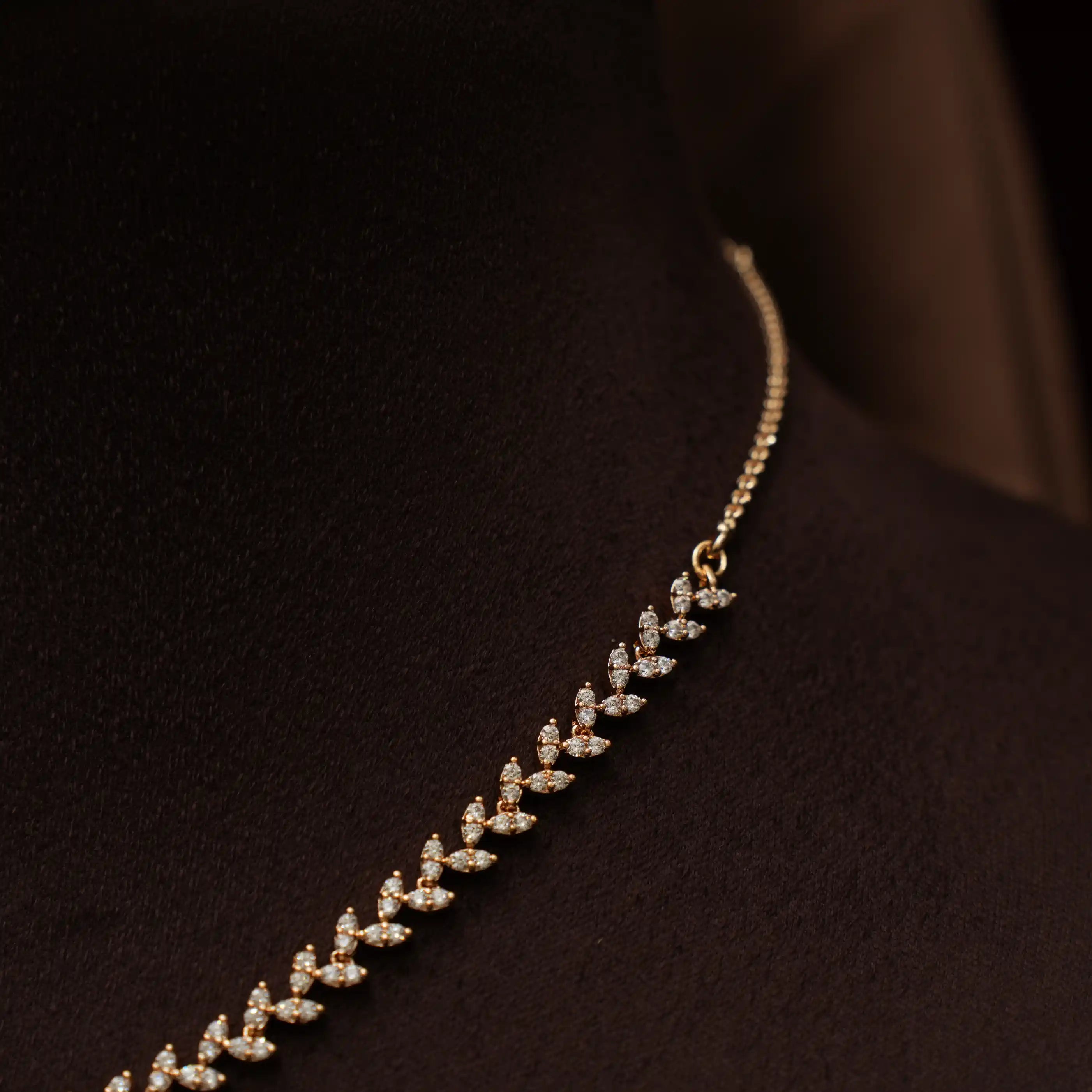 Sakti Zircon Necklace - White & Red