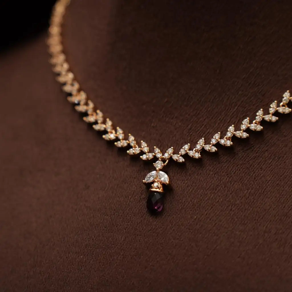 Sakti Zircon Necklace - Black