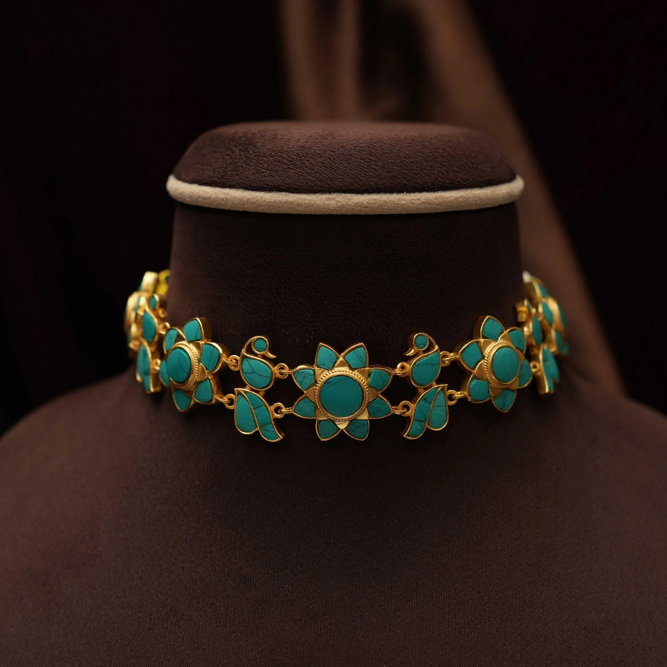 Saloni Turquoise Polki Choker