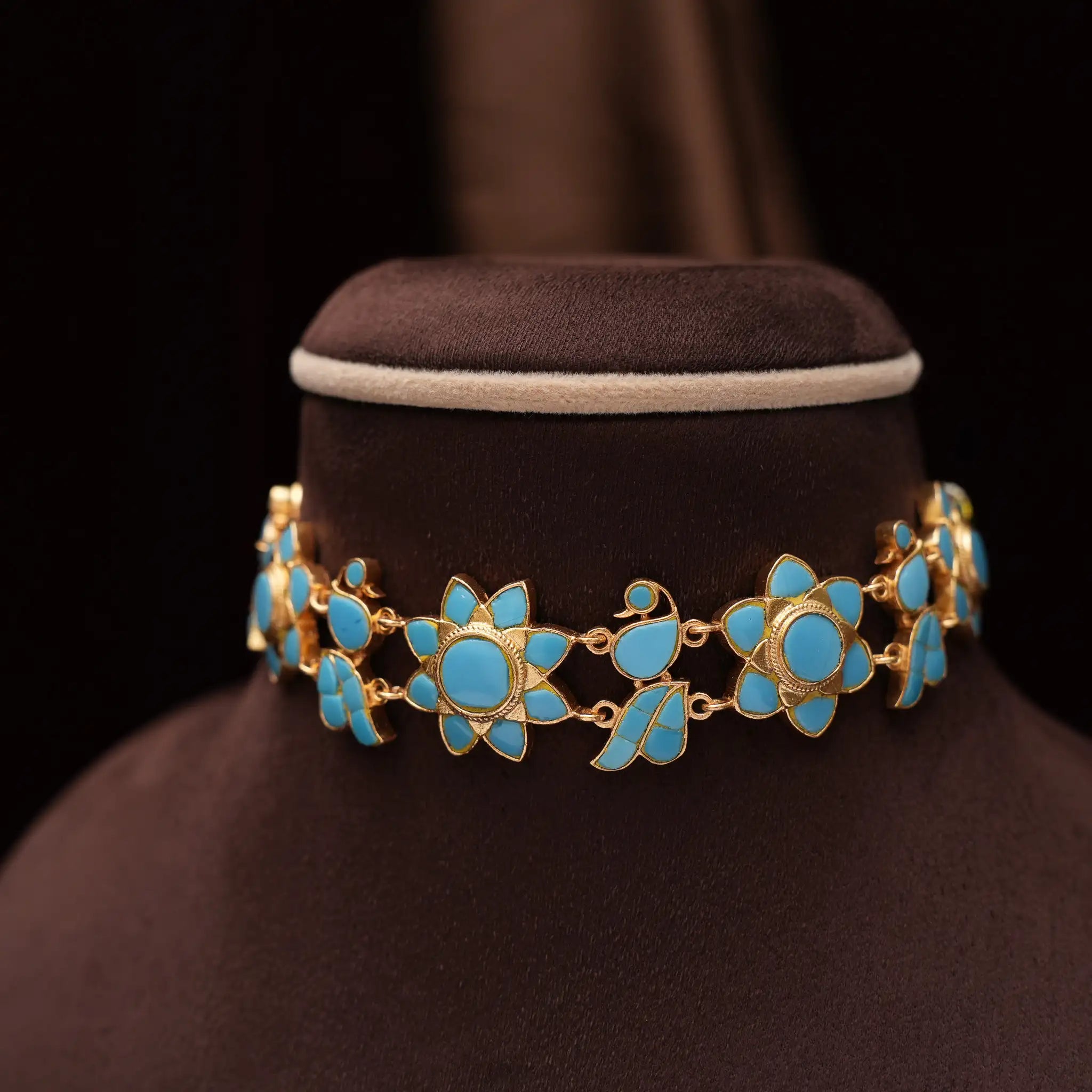 Saloni Turquoise Polki Choker