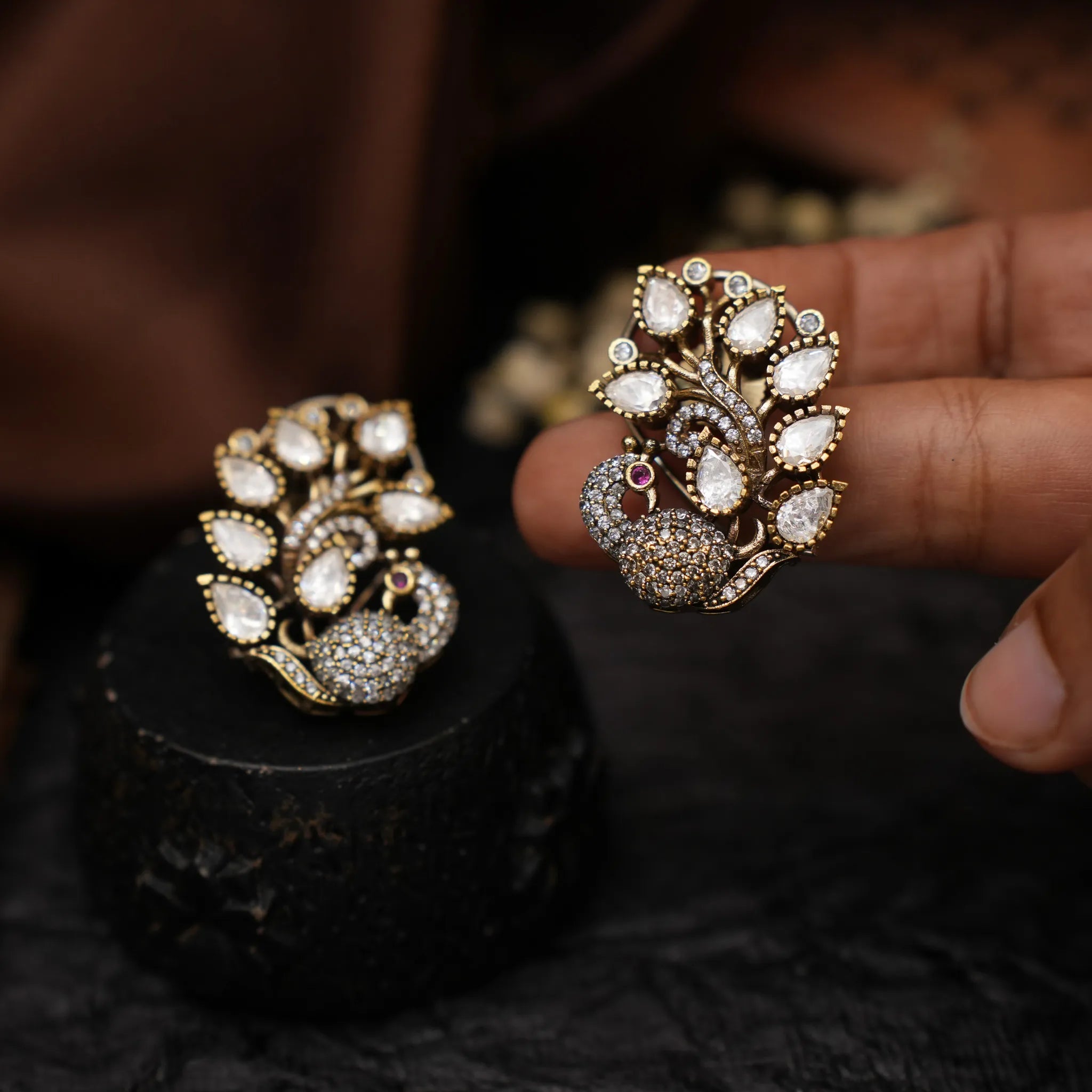 Saloni Victorian Polki Ear Stud
