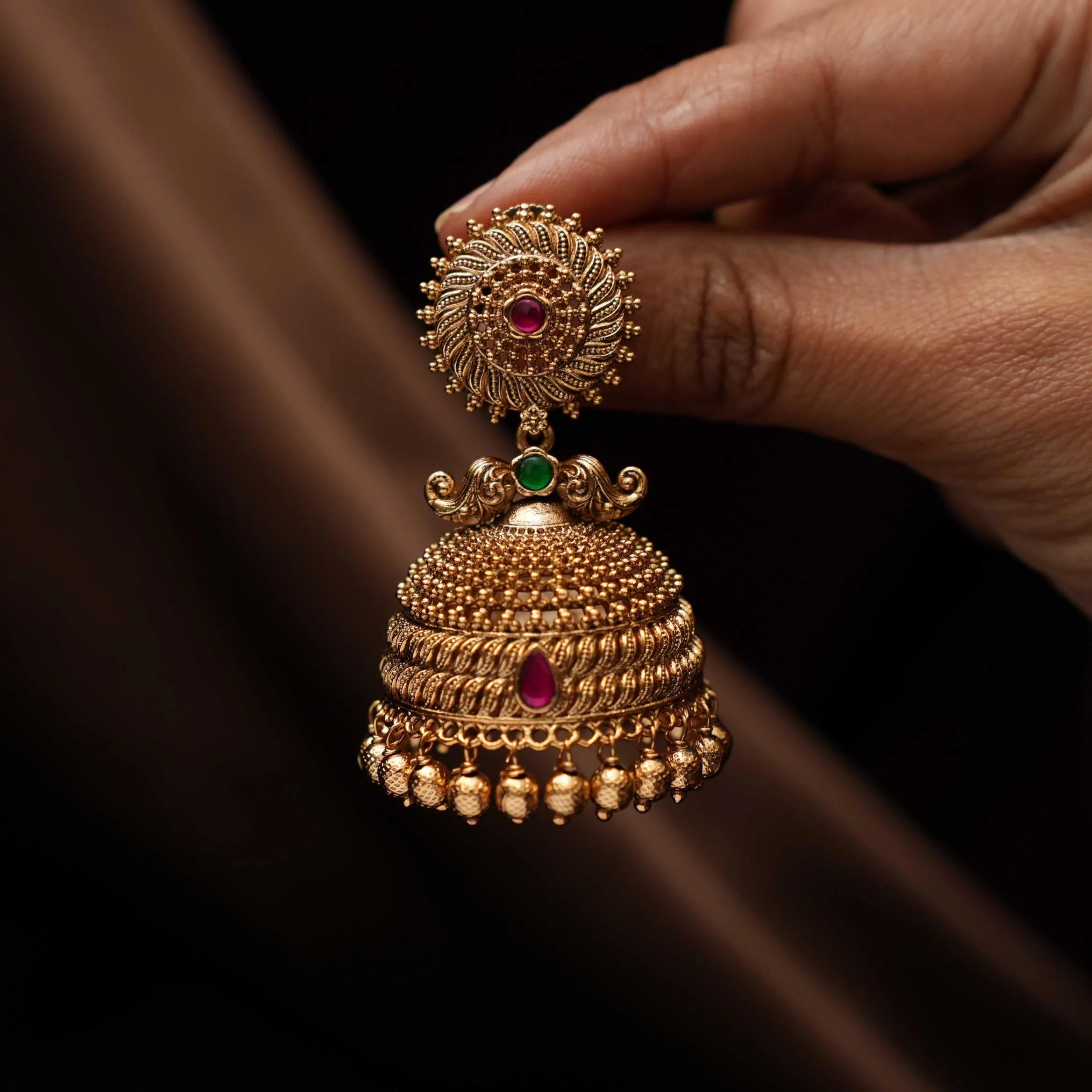Sanea Antique Jhumka Earrings