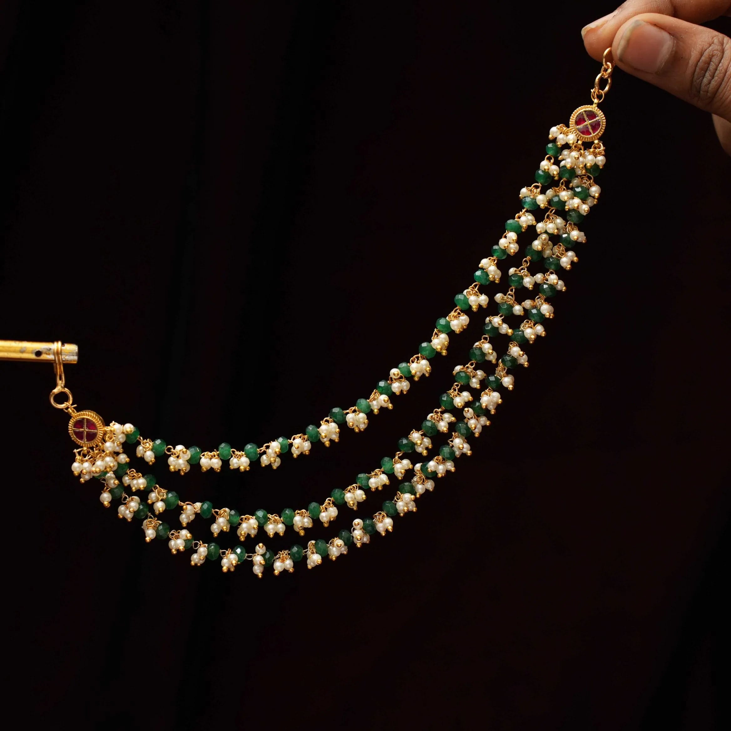 Sanjana Polki Ear Chain