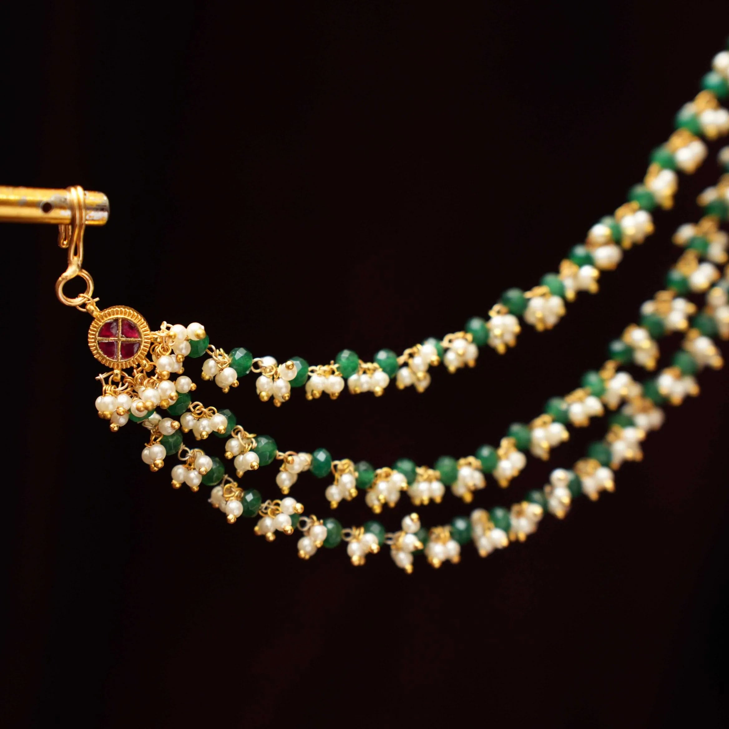 Sanjana Polki Ear Chain