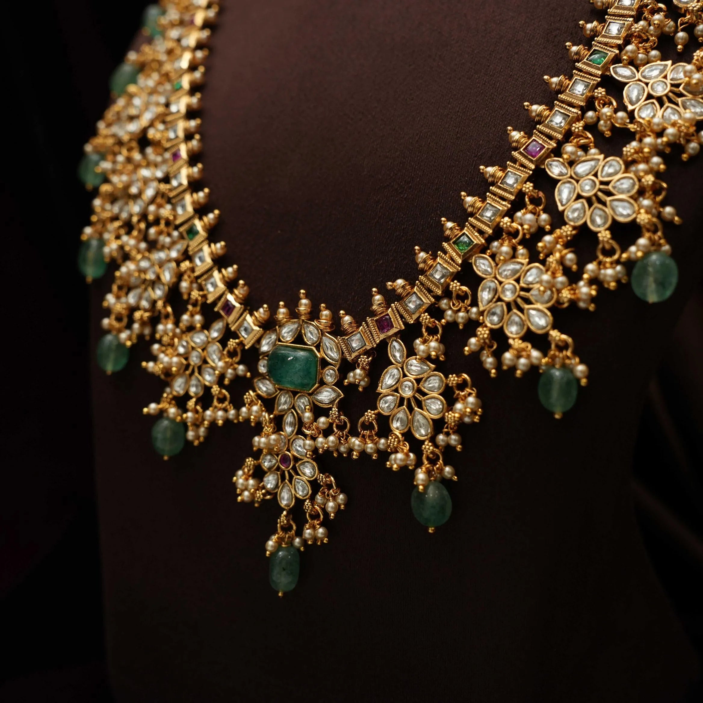 Sanya Antique Guttupusulu Necklace - Parul Long