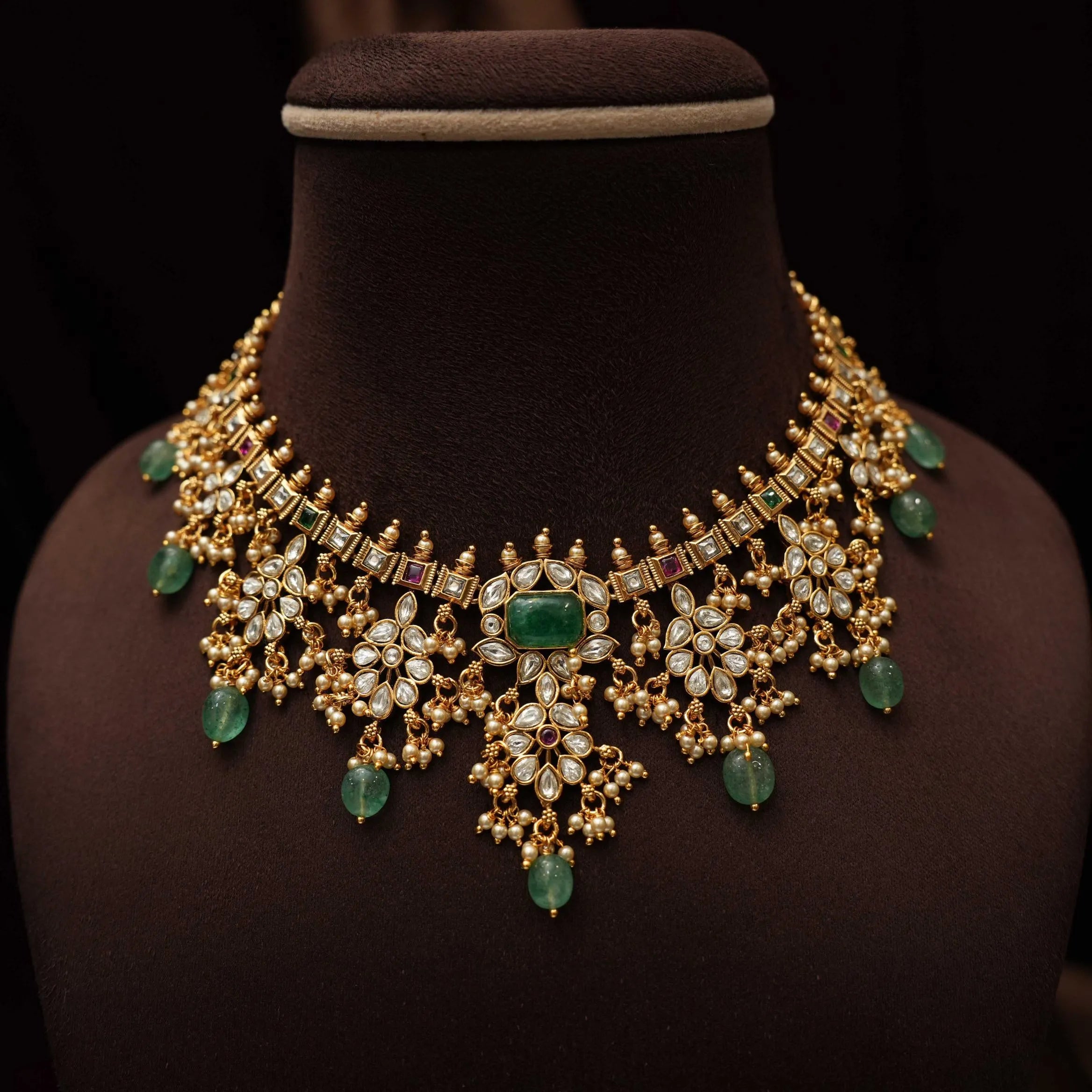Sanya Antique Guttupusulu Necklace - Parul Short