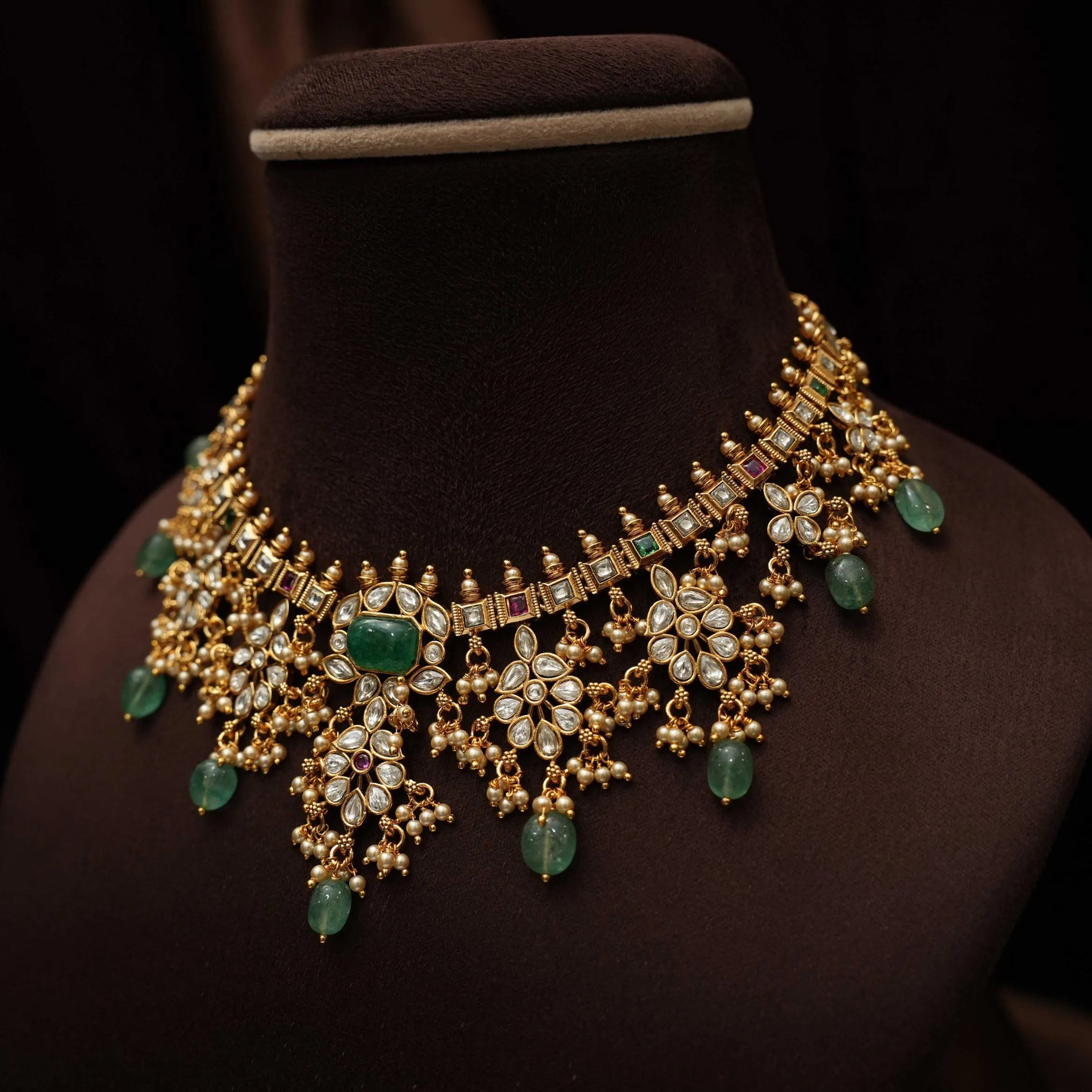 Sanya Antique Guttupusulu Necklace - Parul Short