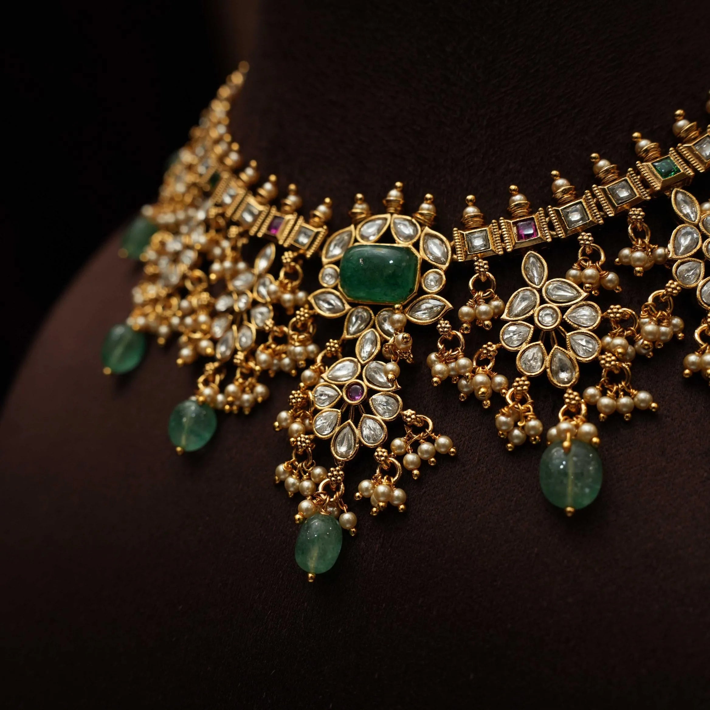 Sanya Antique Guttupusulu Necklace - Parul Short