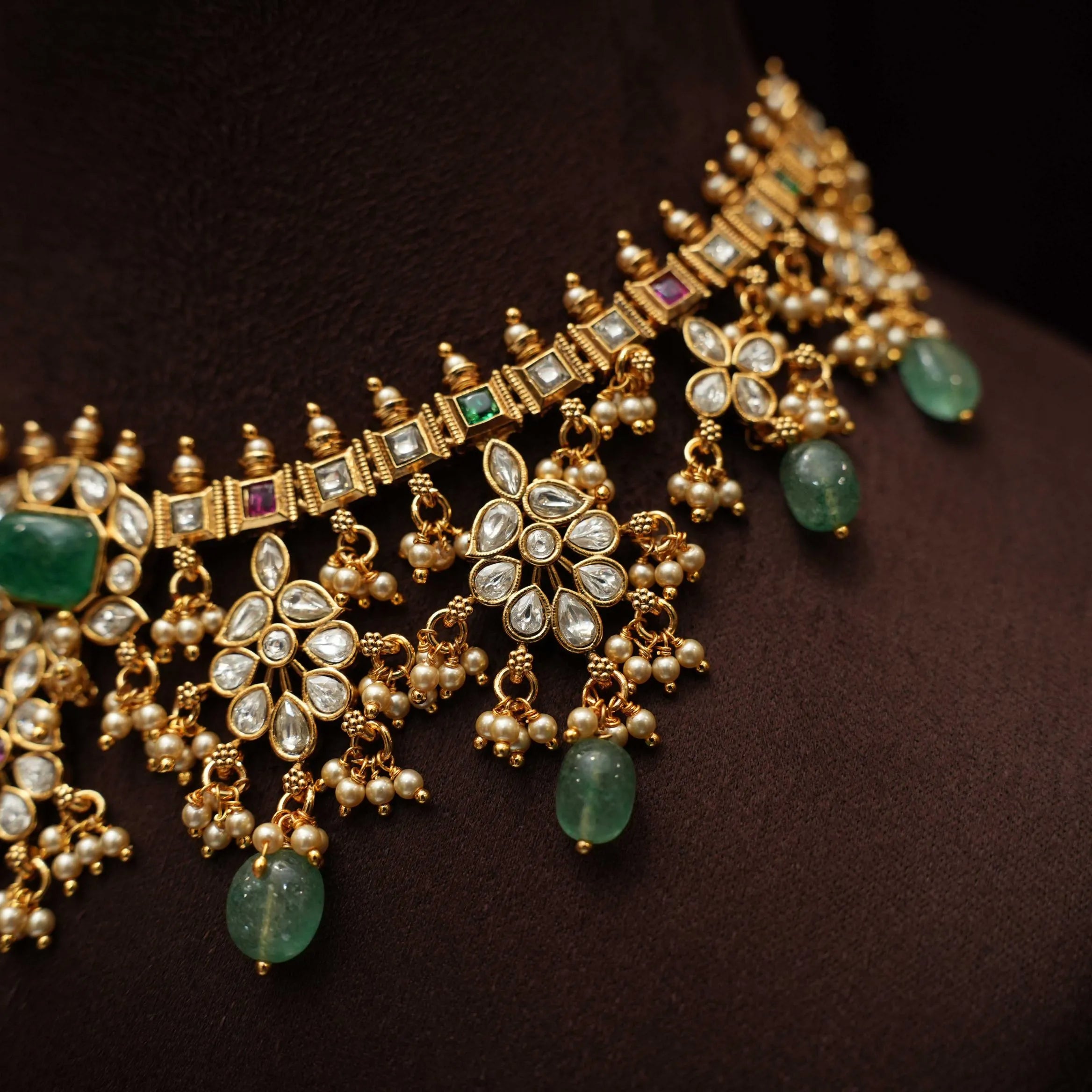 Sanya Antique Guttupusulu Necklace - Parul Short