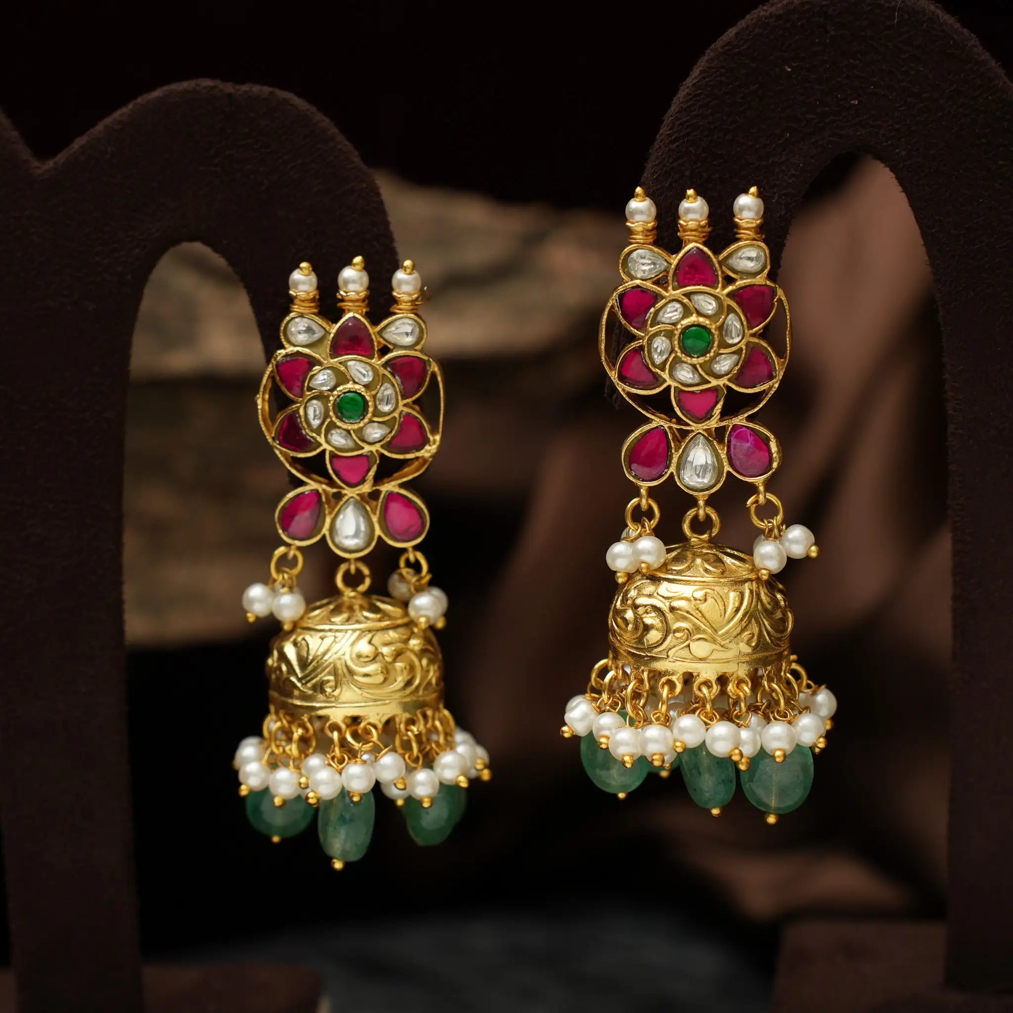 Sawyer Polki Jhumka Earrings