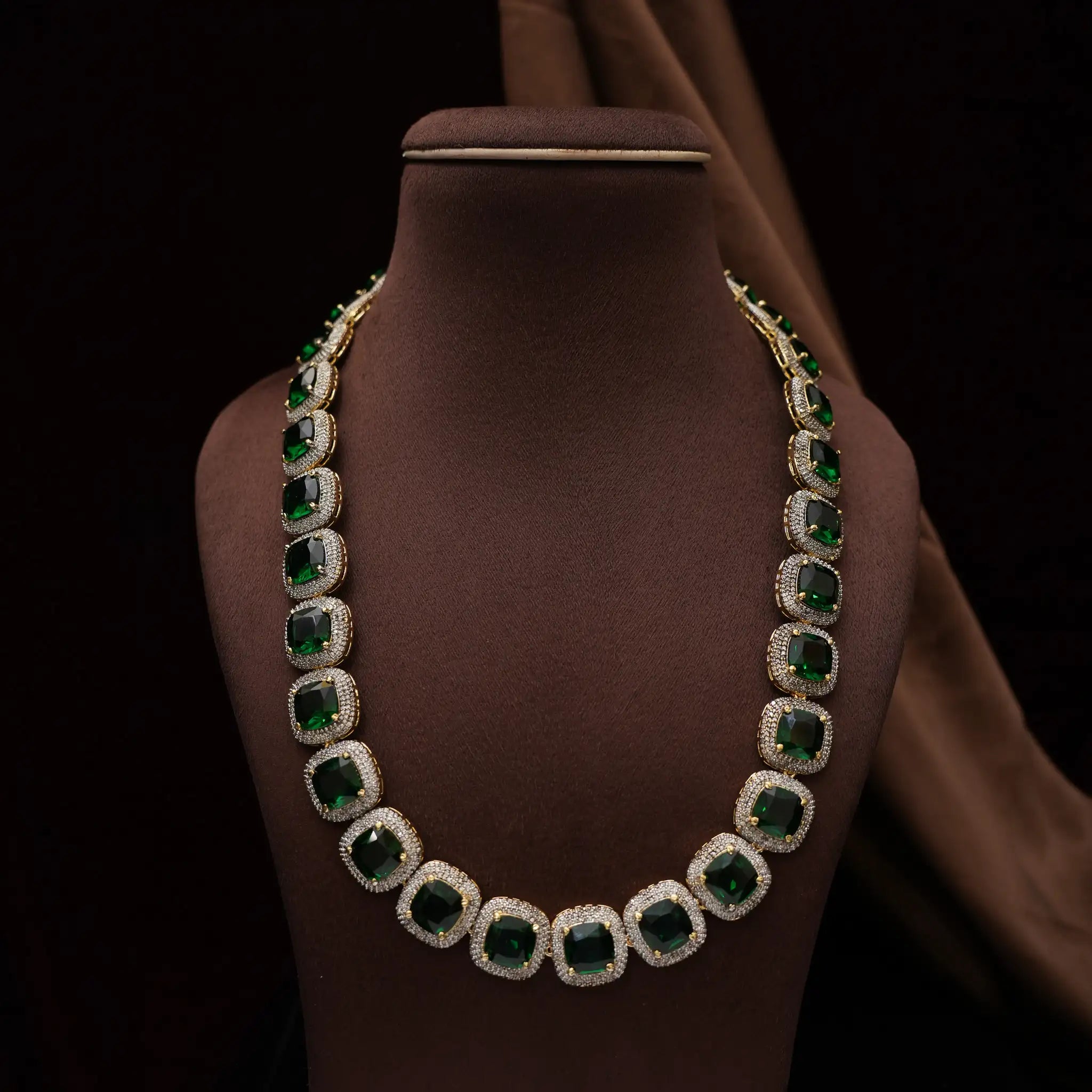 Serena Zircon Necklace - Green