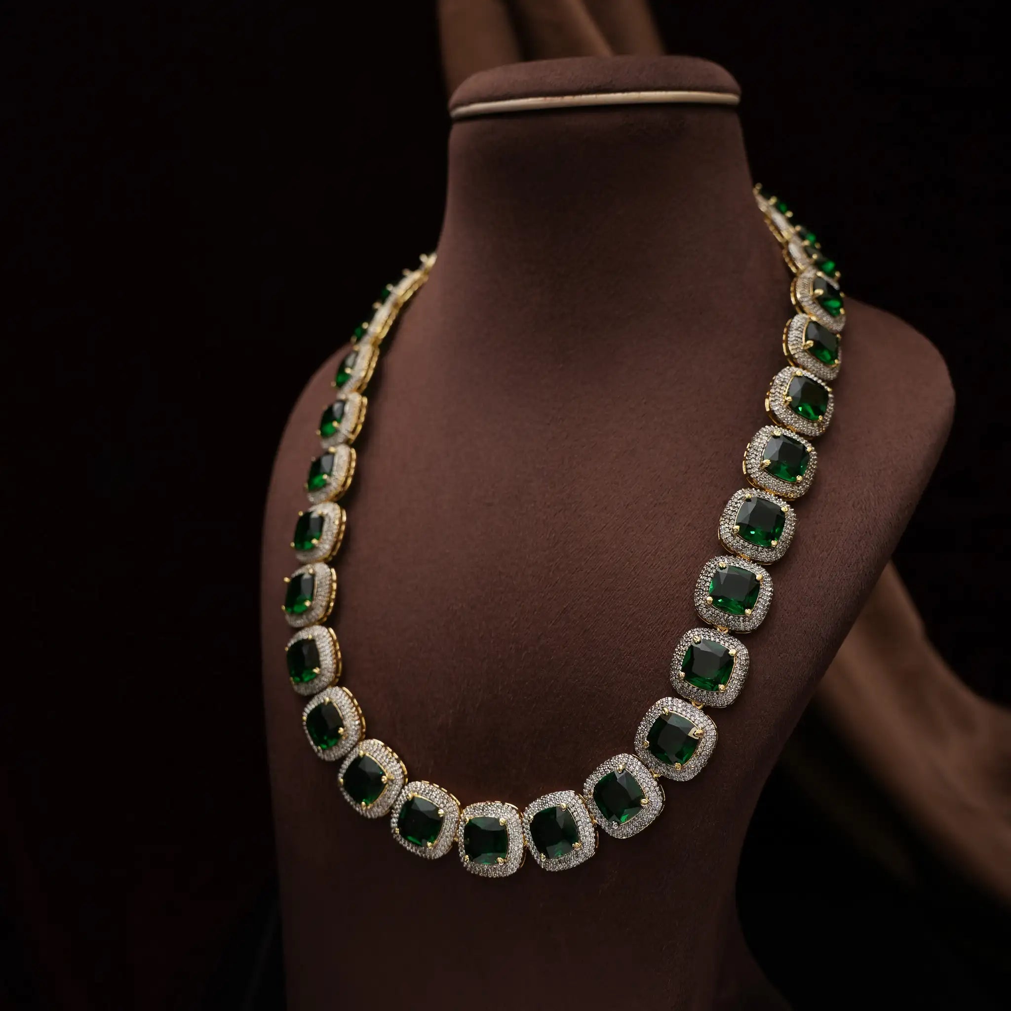 Serena Zircon Necklace - Green
