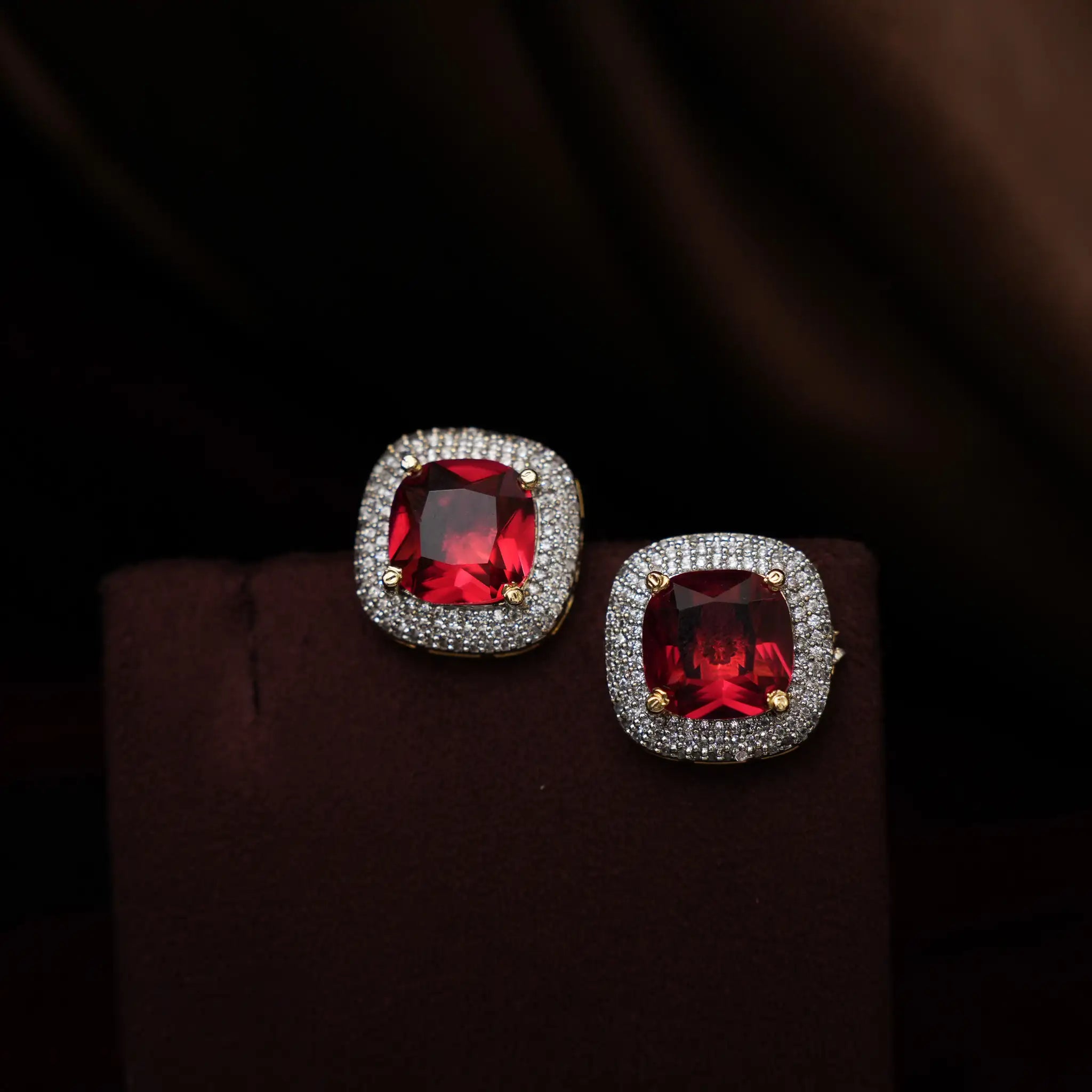 Serena Zircon Necklace - Red