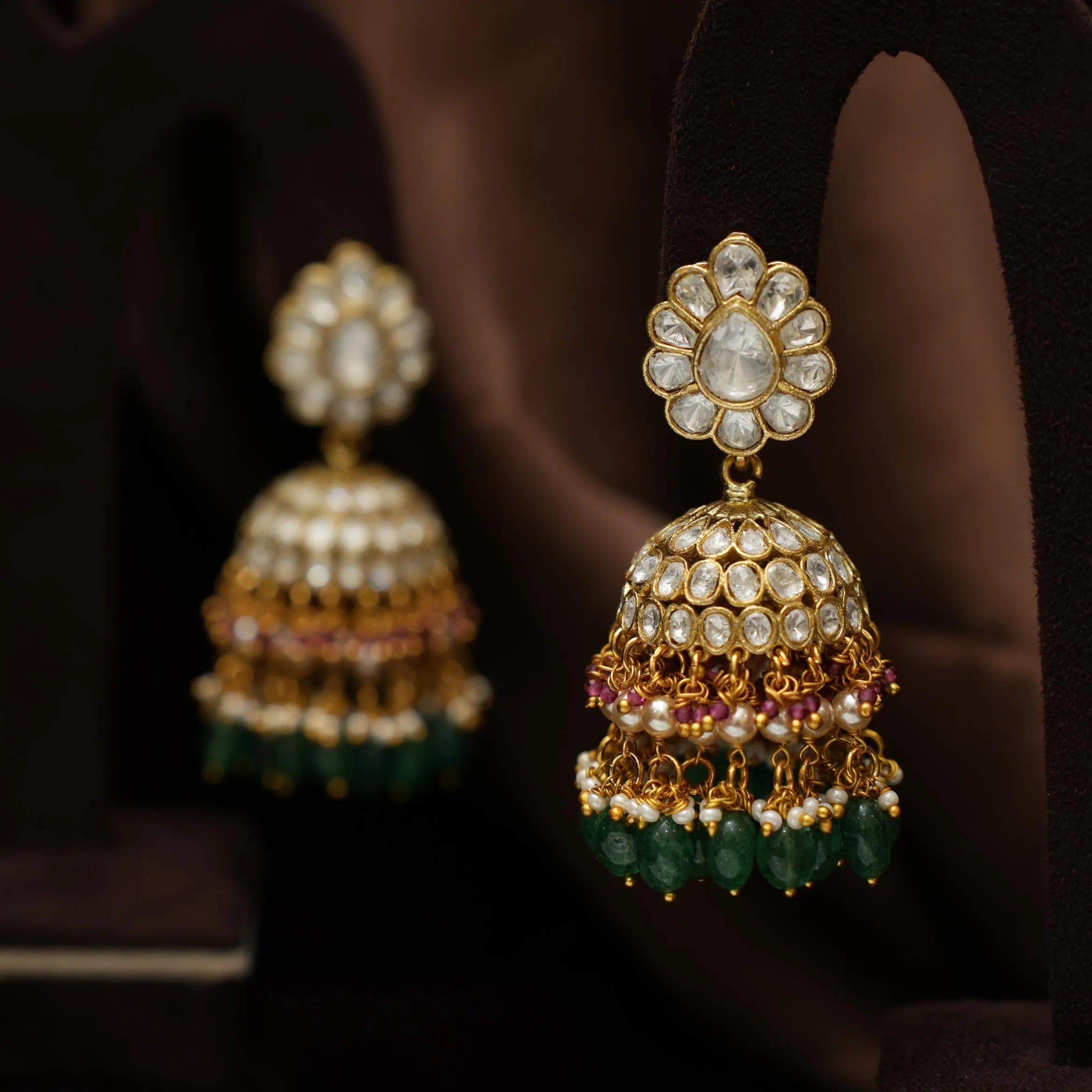 Shailvi Polki Jhumka Earrings