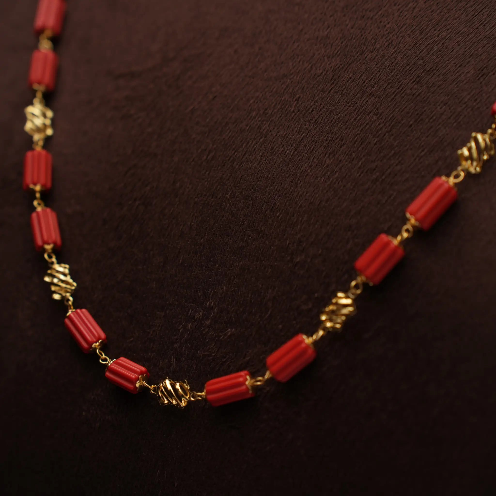 Shakti Coral Beaded Necklace