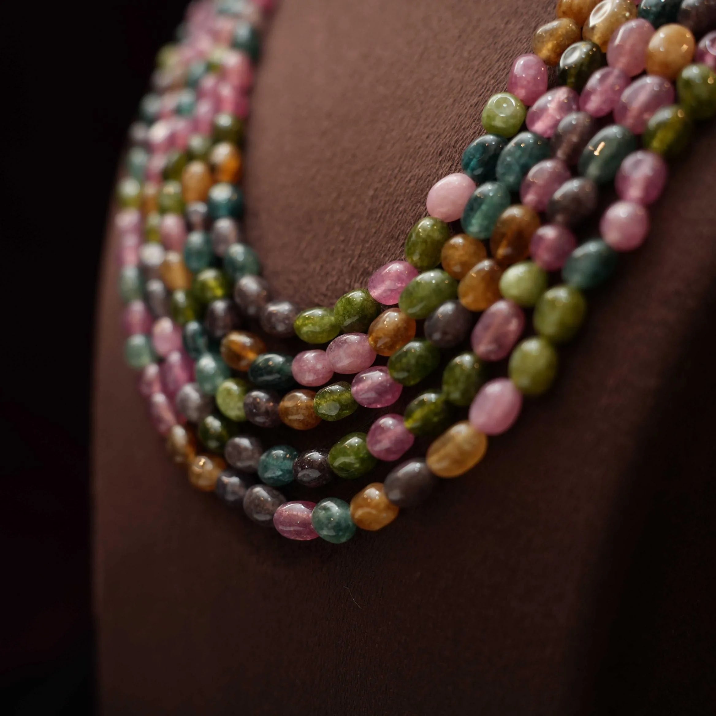 Shan Beaded Polki Necklace - Rimli Boutique