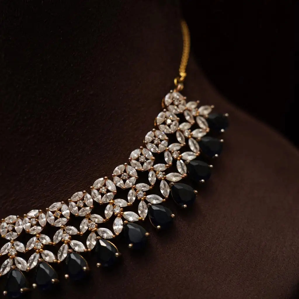 Sharuya Blue Zircon Necklace