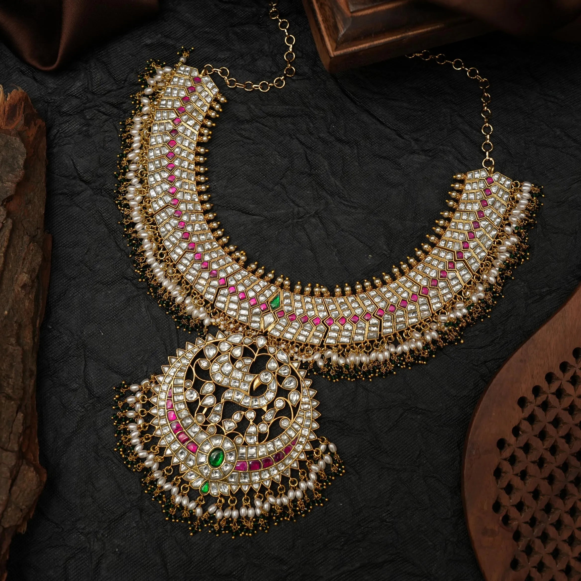 Shirinika Statement Polki Necklace