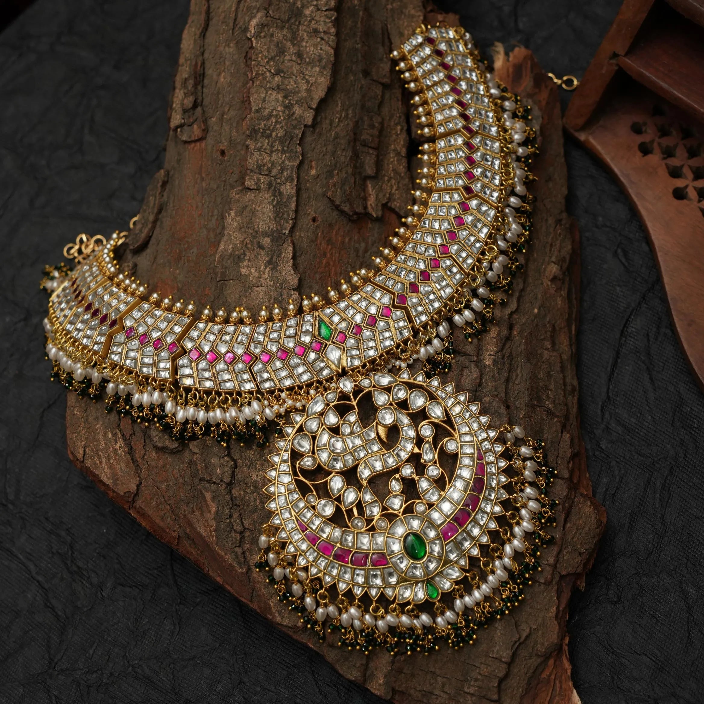 Shirinika Statement Polki Necklace
