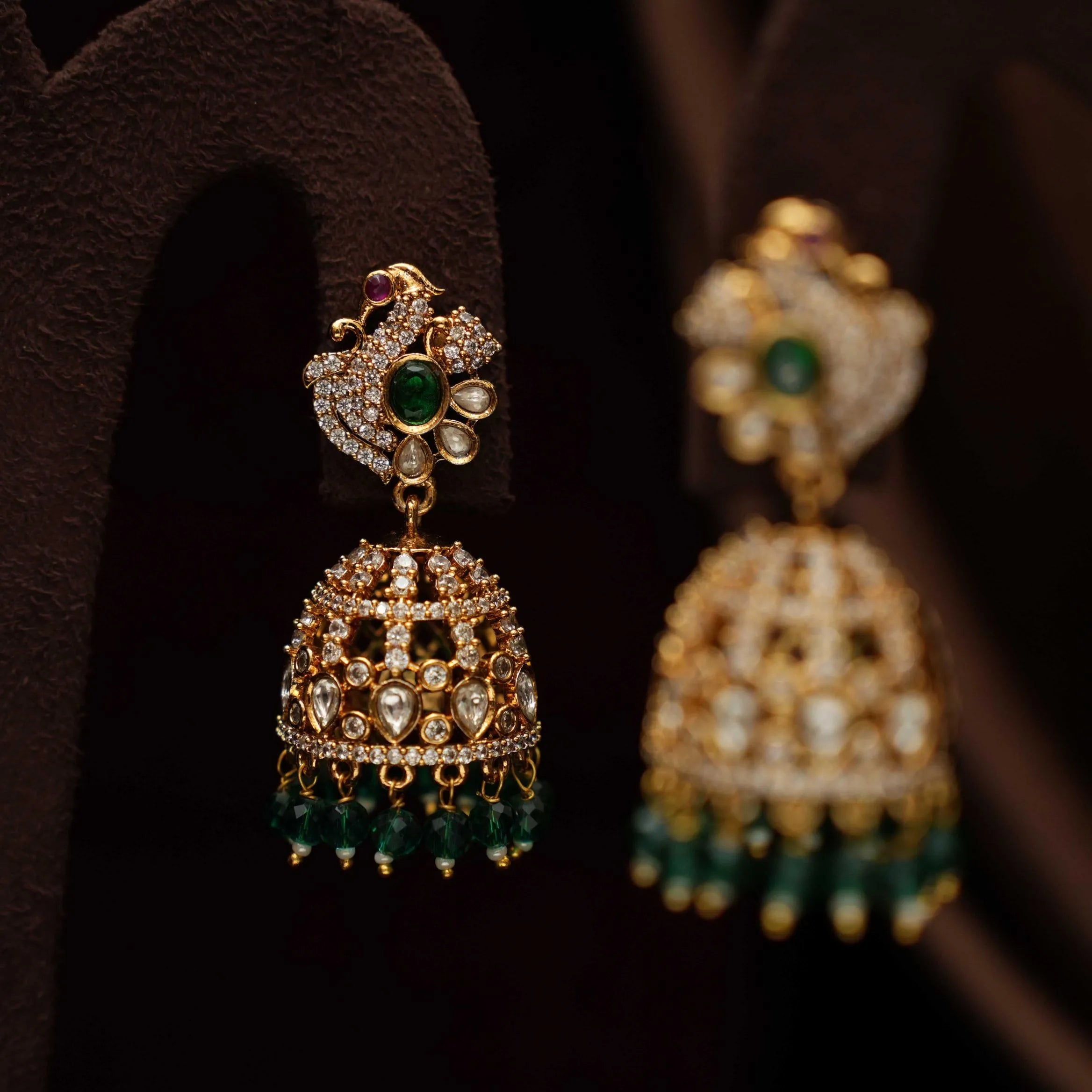Shradha Zircon Jhumka Earrings