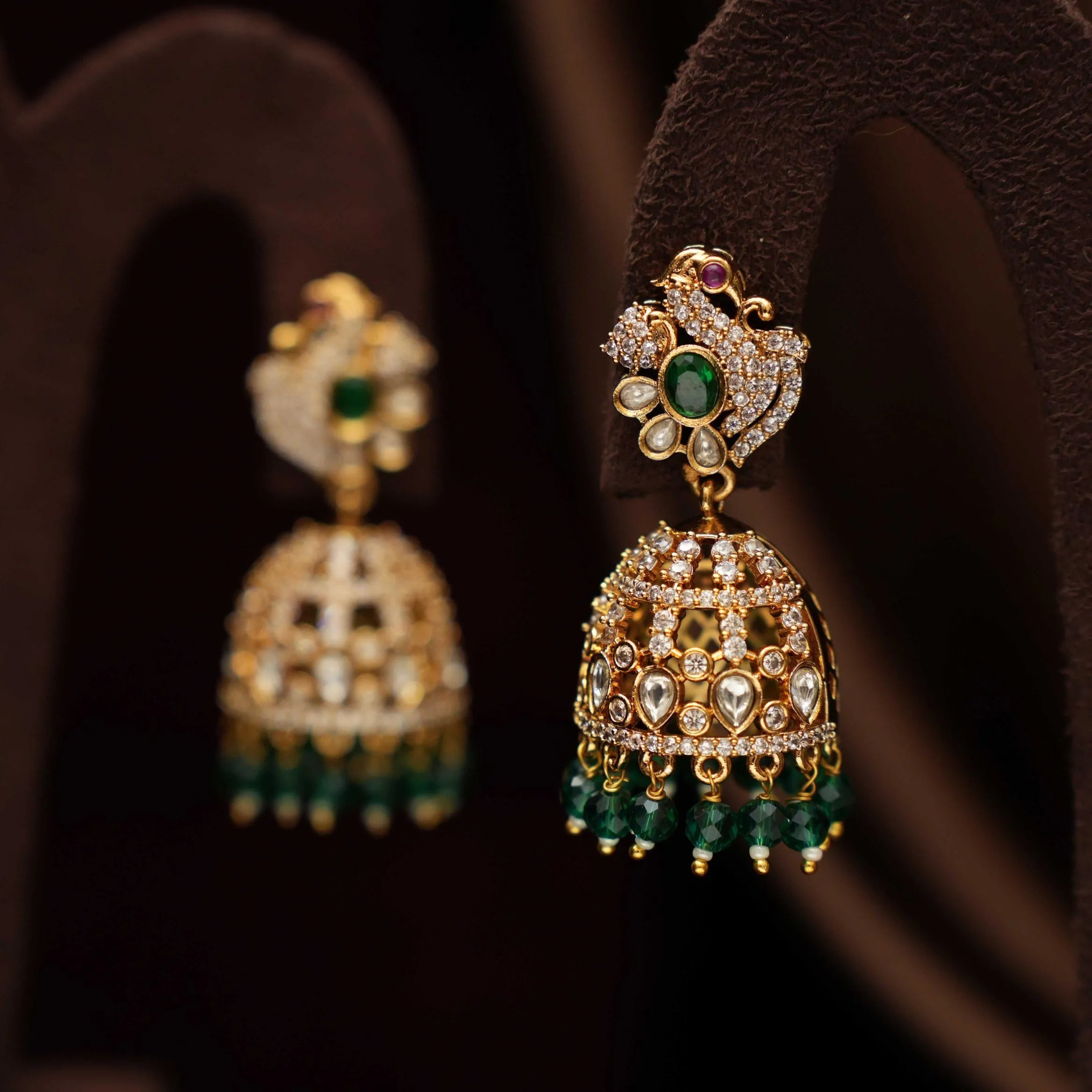 Shradha Zircon Jhumka Earrings