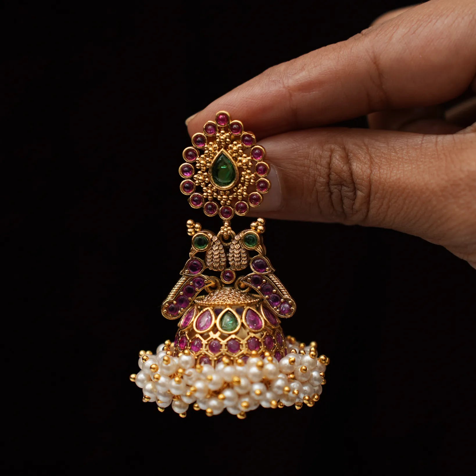 Shreenika Antique Jhumka Earrings