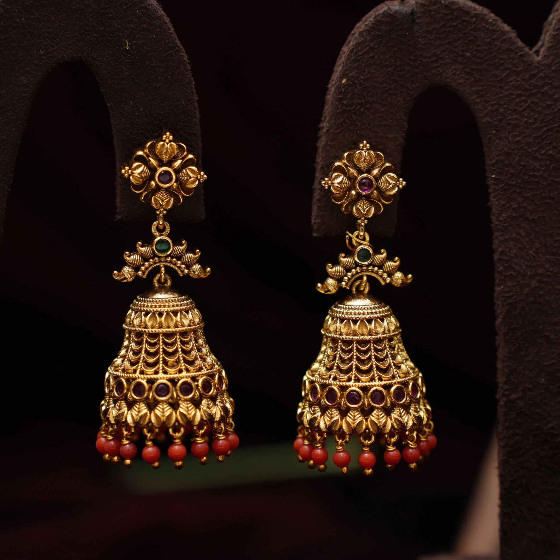 Shreya Antique Jhumka Earrings