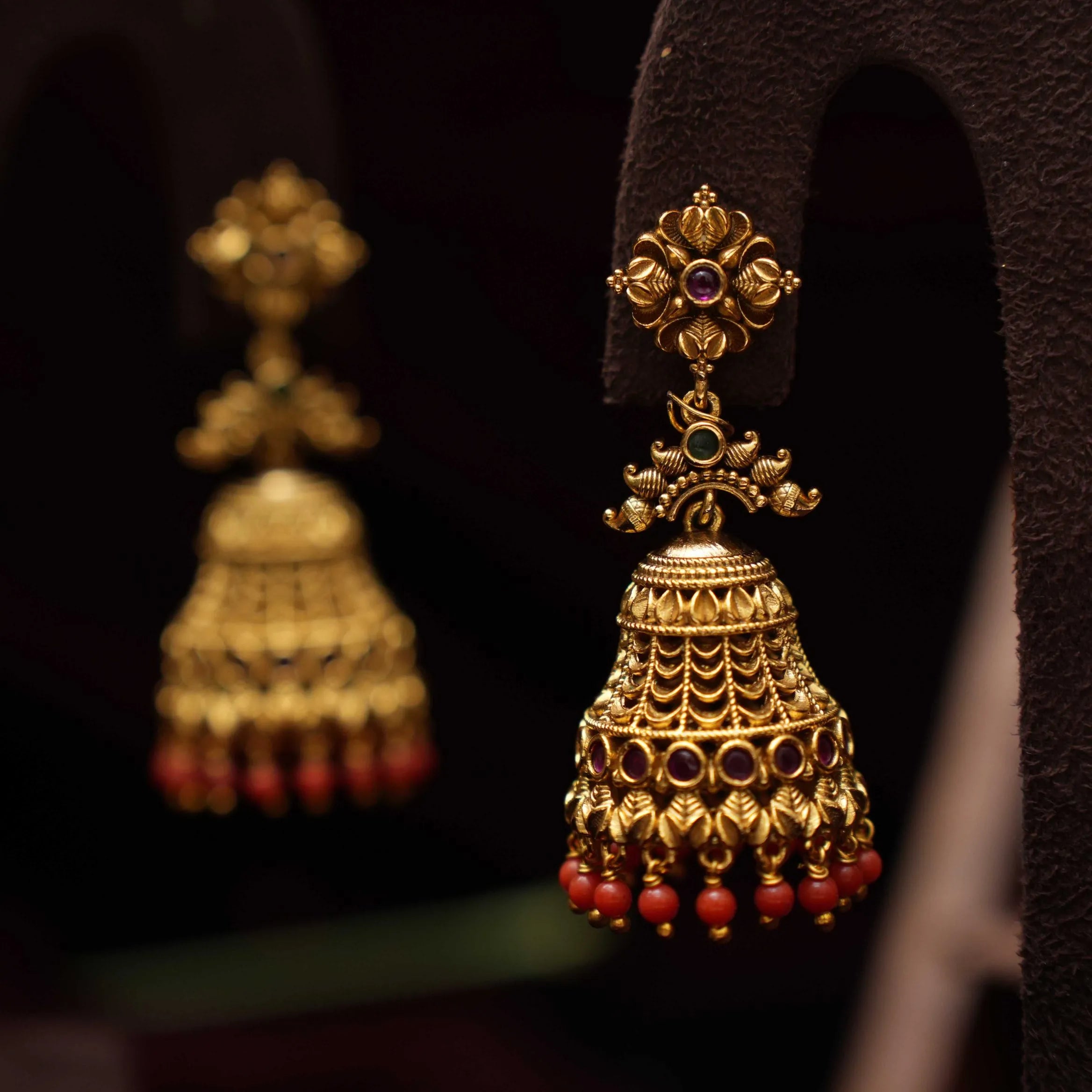 Shreya Antique Jhumka Earrings