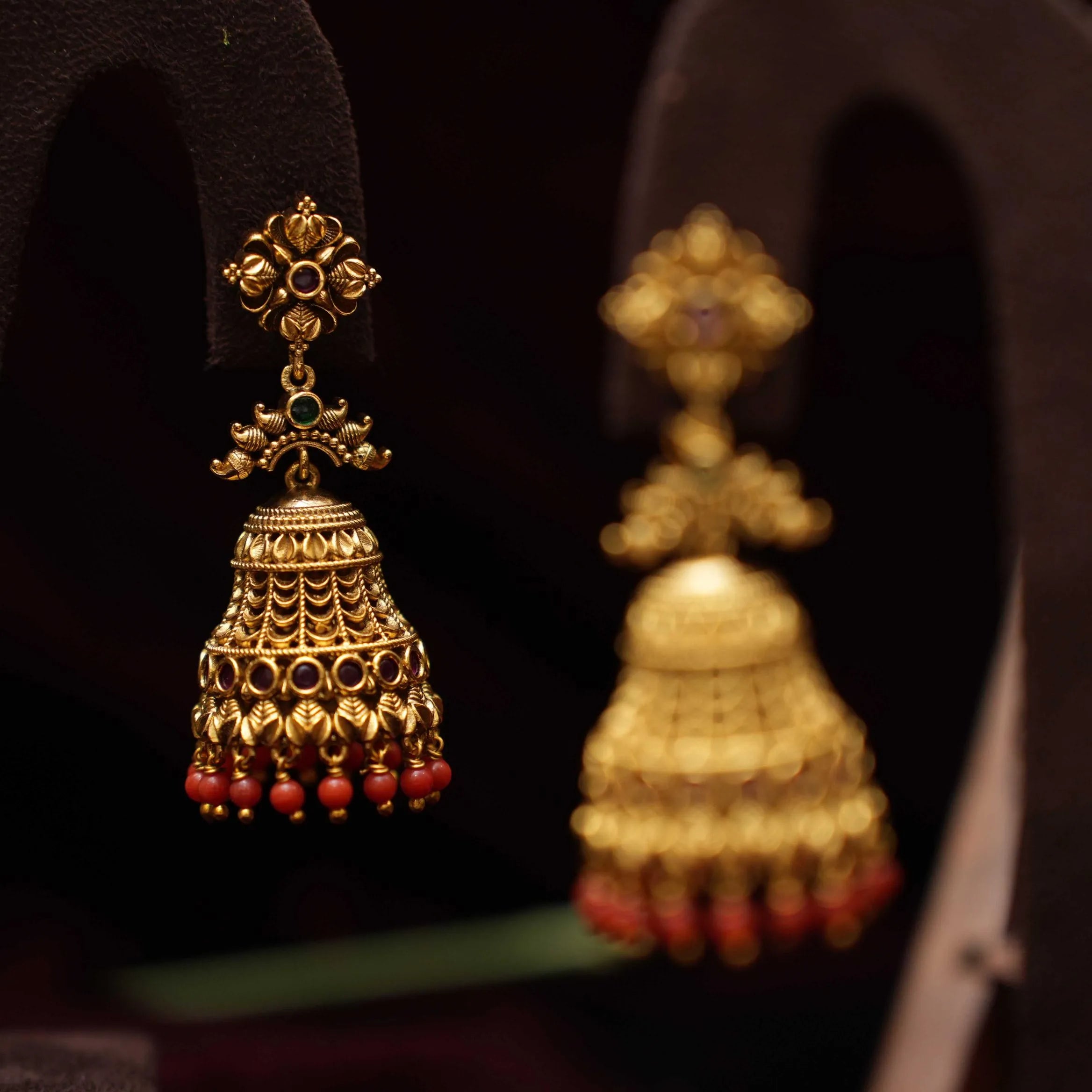 Shreya Antique Jhumka Earrings