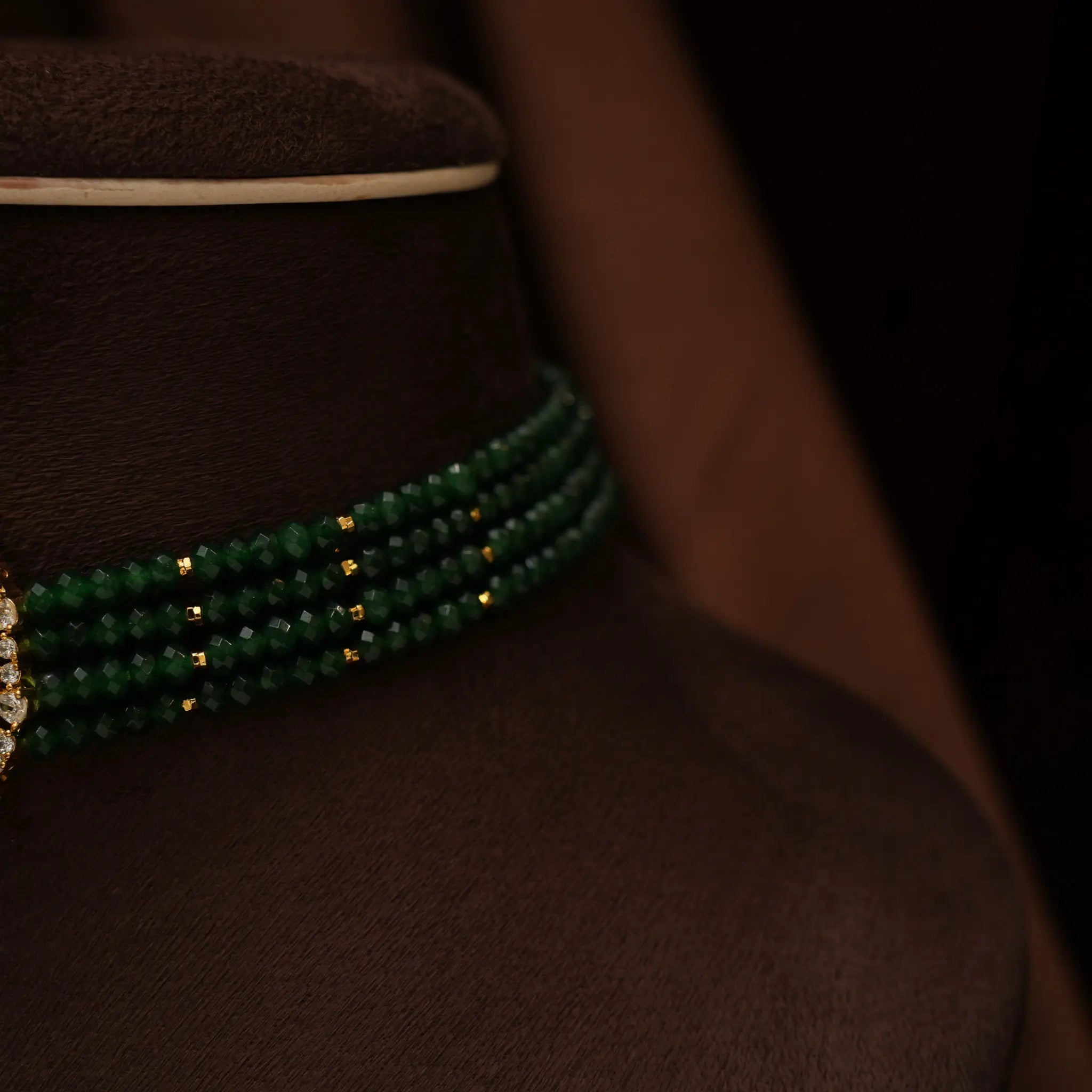 Shreya Beaded Choker - Green