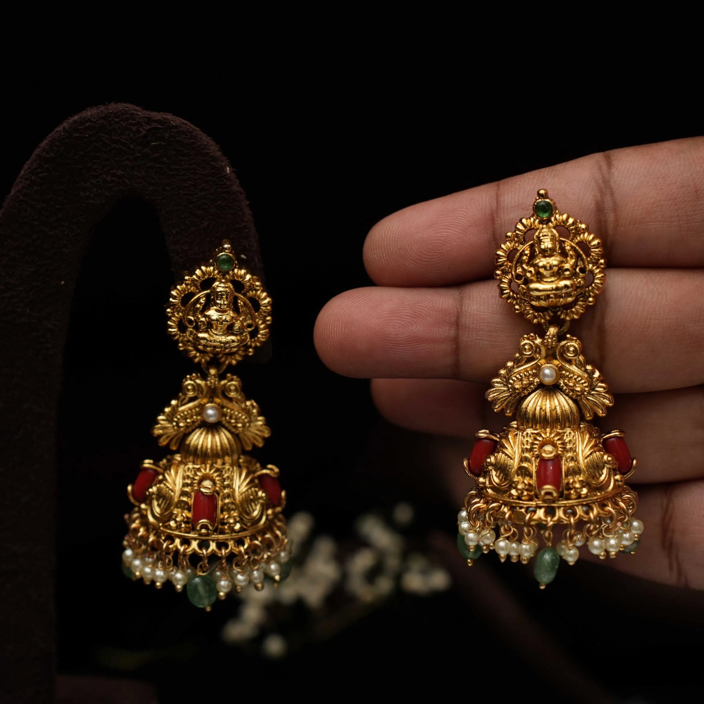 Shyla Antique Jhumka Earrings