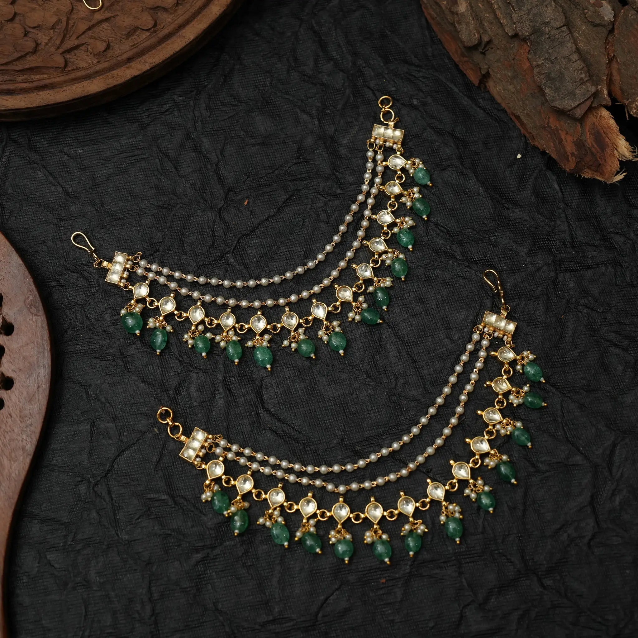 Siyara Polki Ear Chain