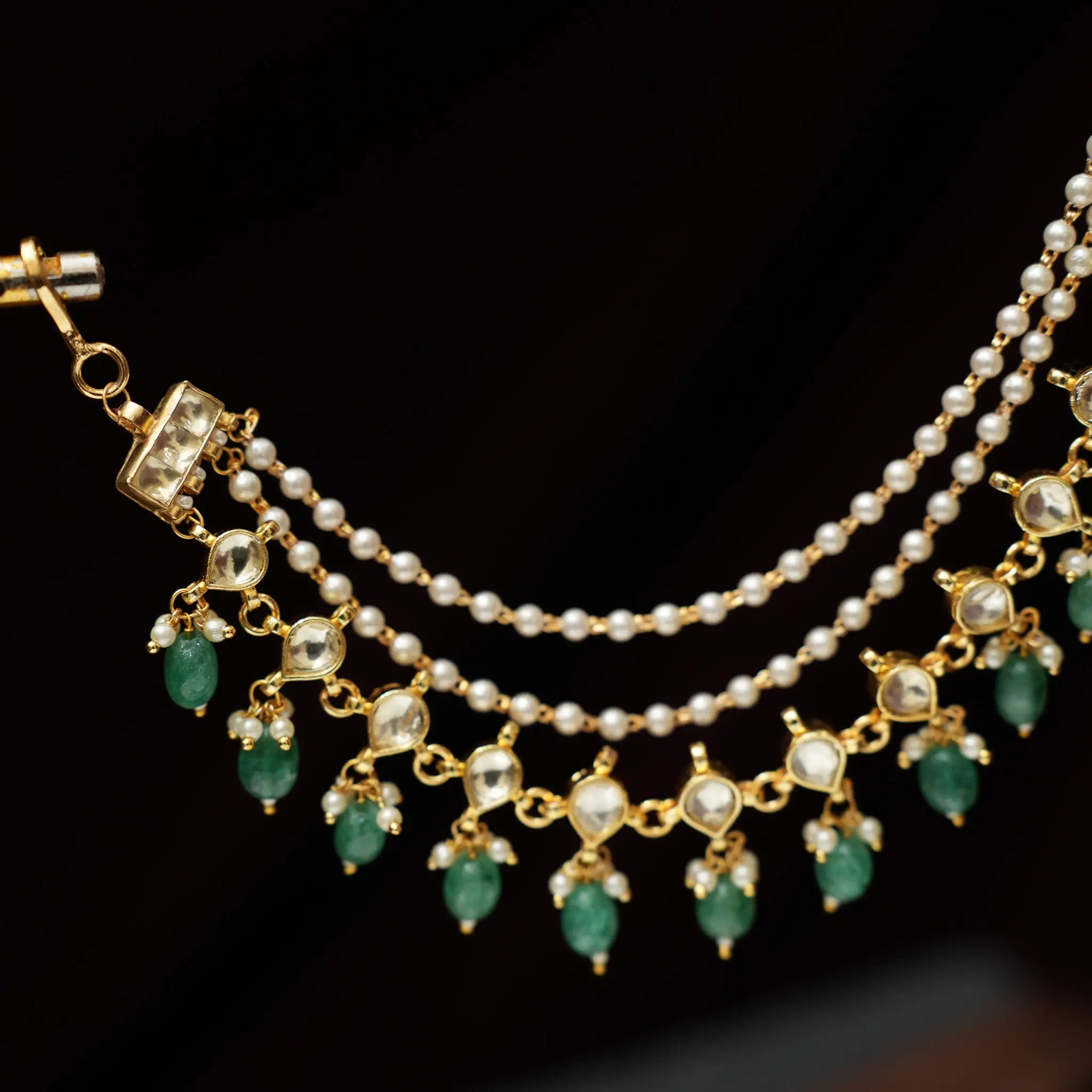 Siyara Polki Ear Chain