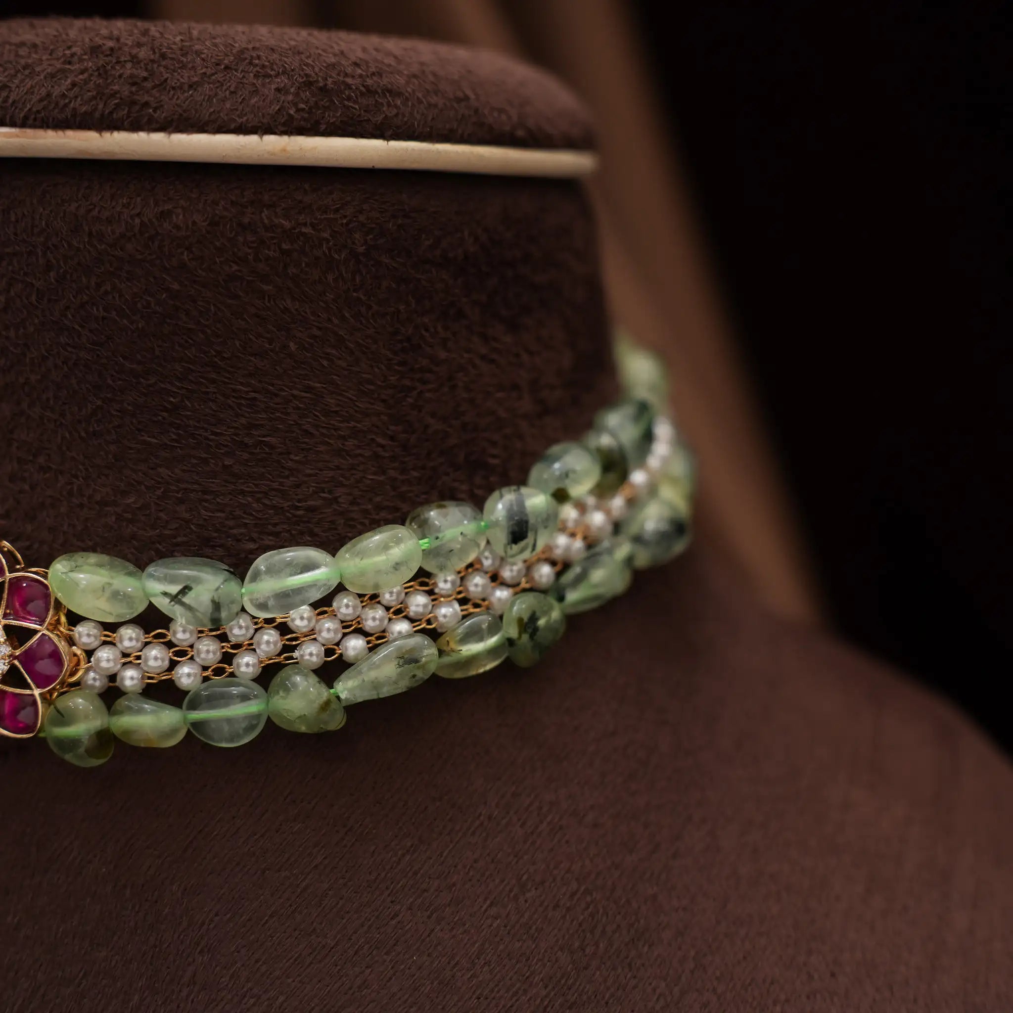Solana Beaded Polki Choker - Deya
