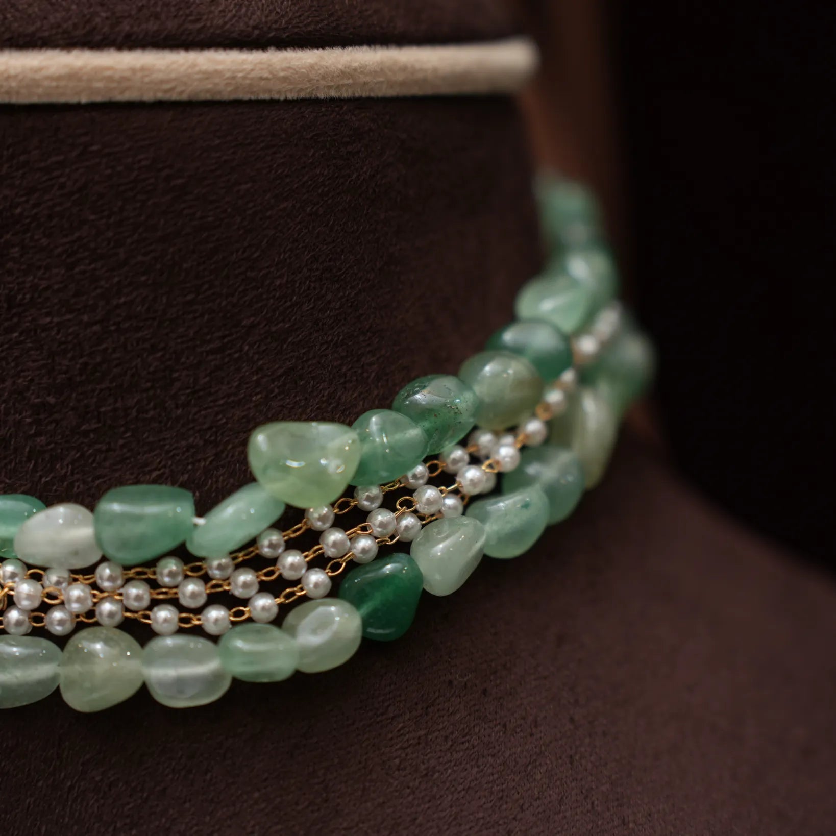 Solana Beaded Polki Choker - Ira
