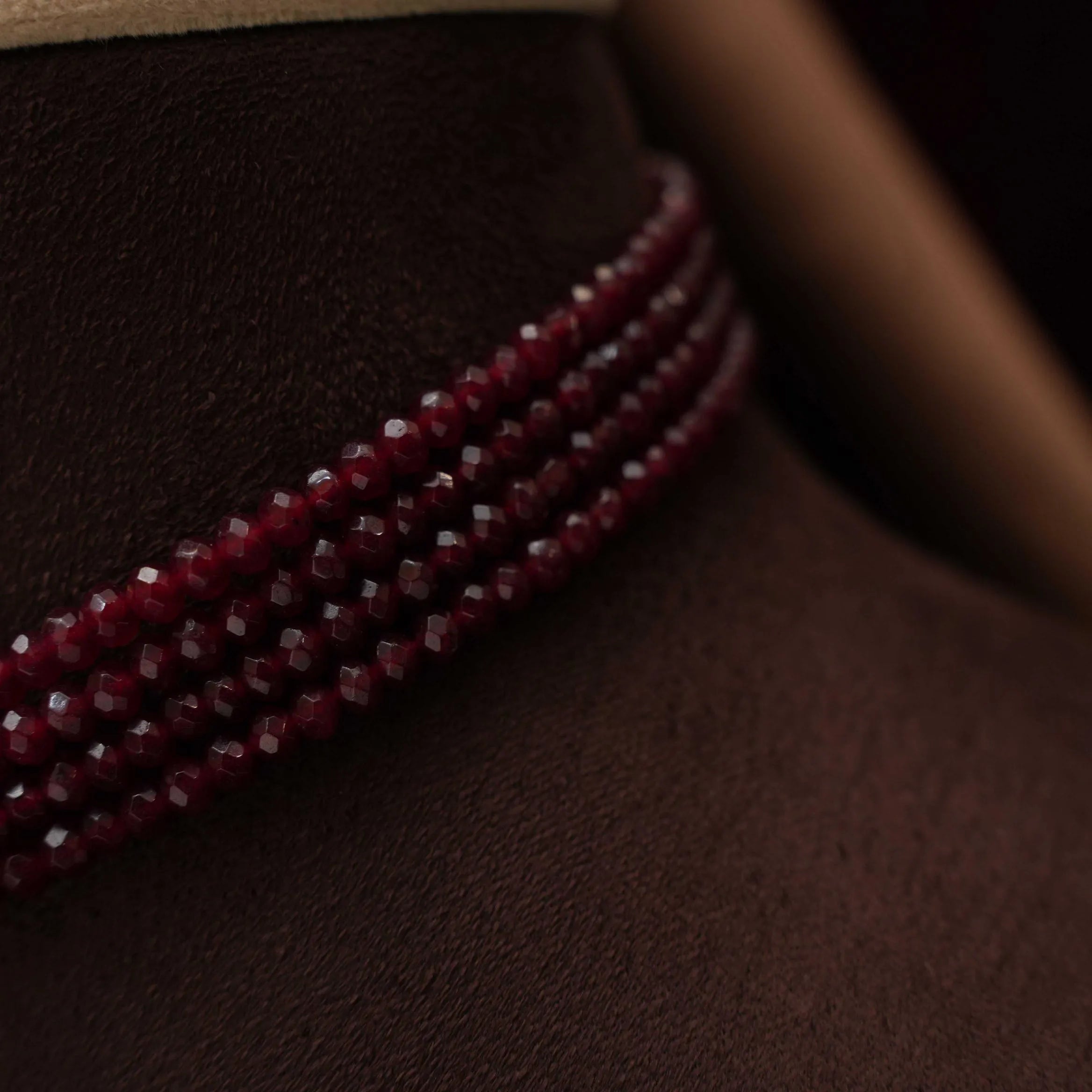 Srinika Polki Beaded Choker - Maroon