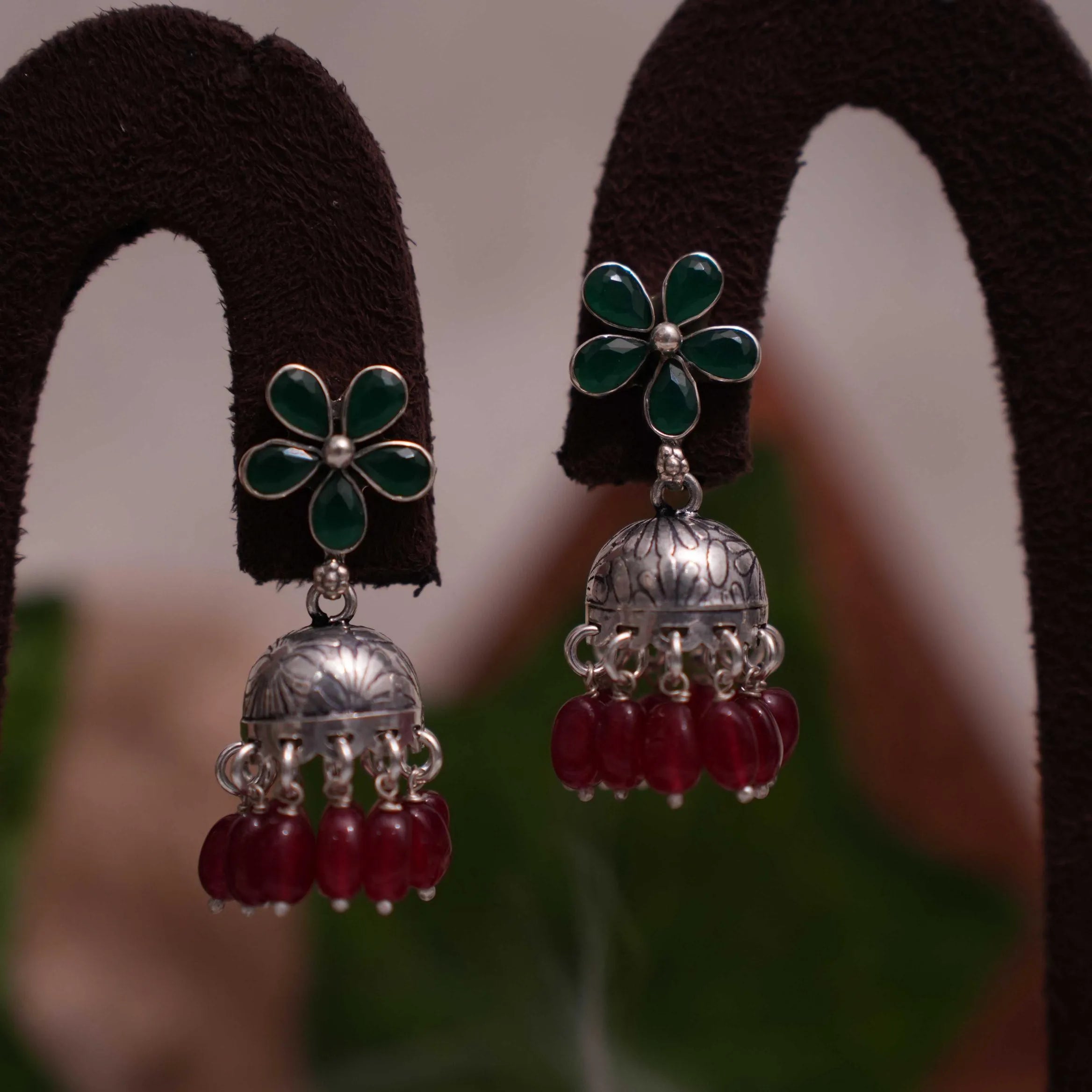 Aamani Silver Jhumka Earrings - Stelara