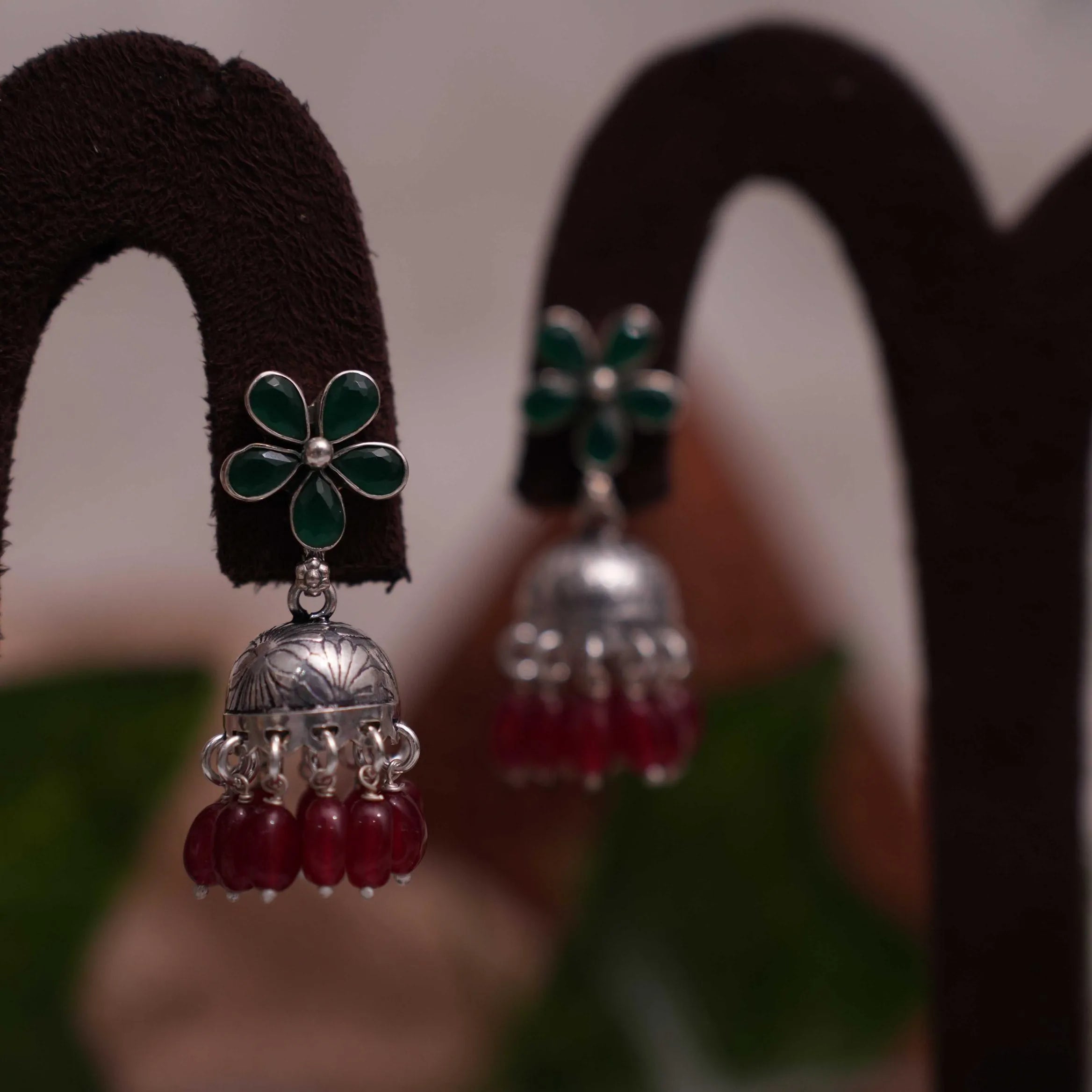 Aamani Silver Jhumka Earrings - Stelara