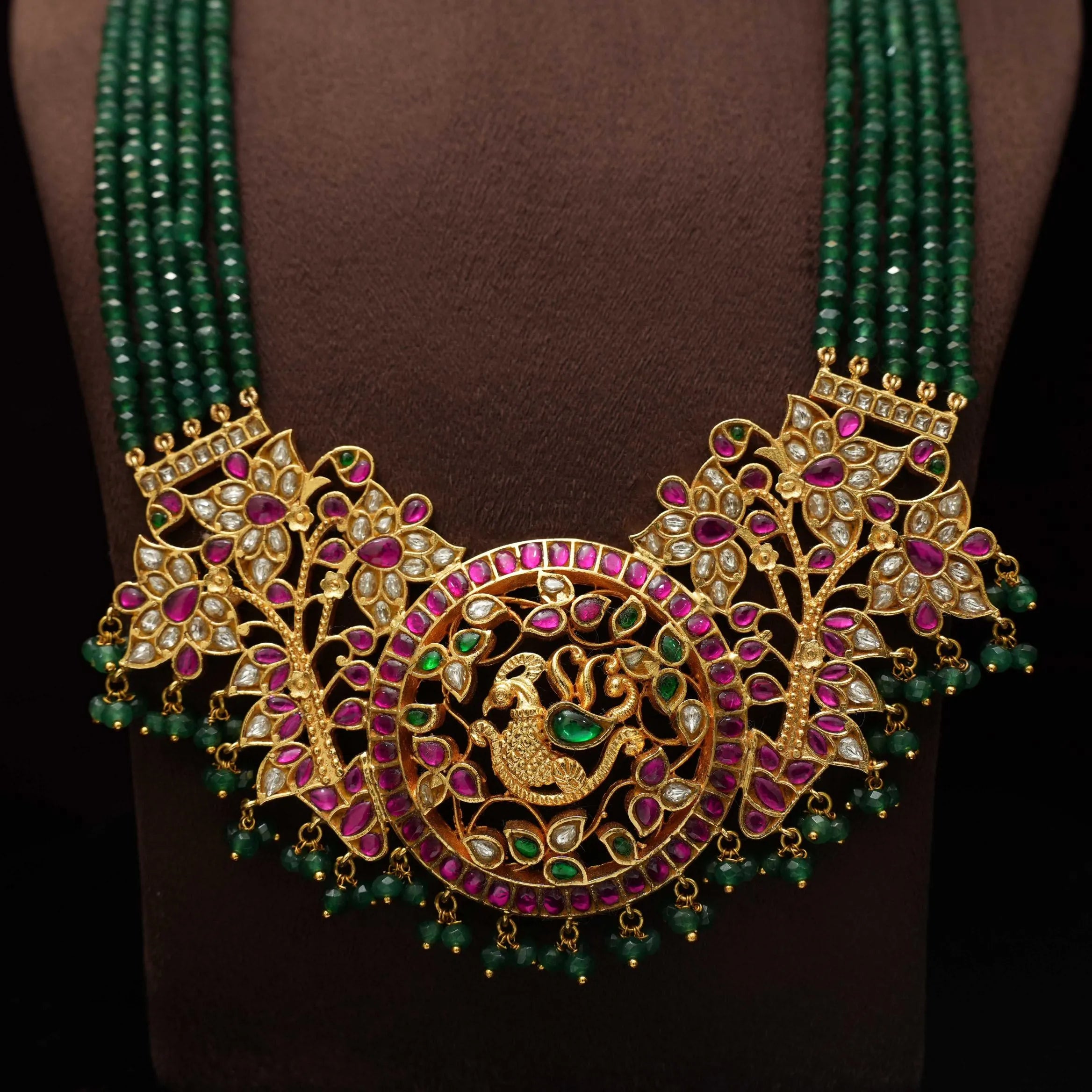 Suhana Polki Temple Necklace